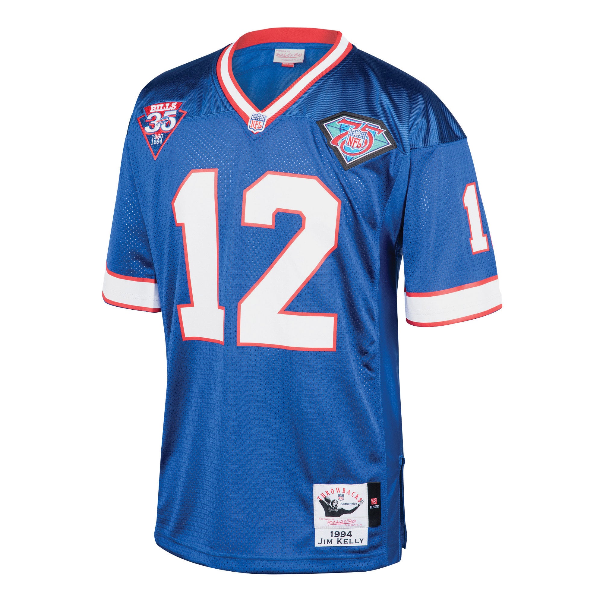Jim Kelly Buffalo Bills Player Throwback Jersey - Royal