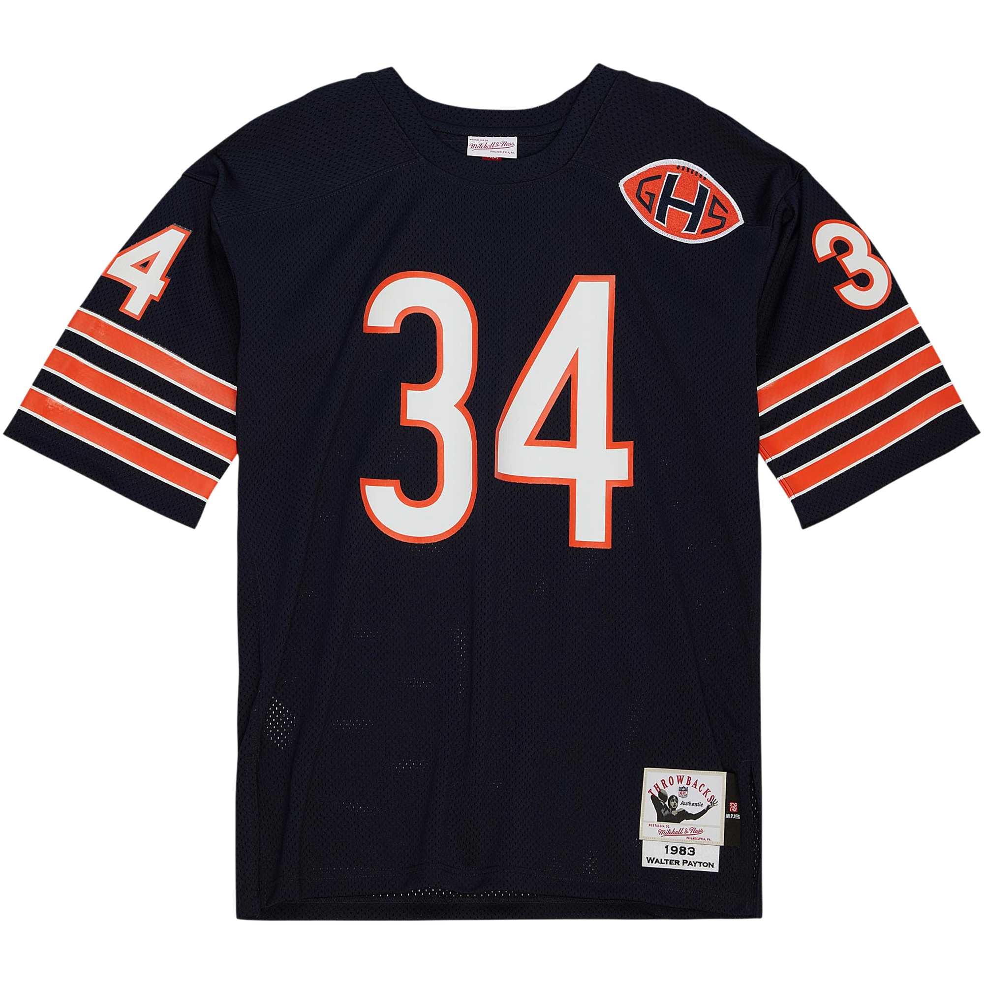 Walter Payton Chicago Bears Player Throwback Jersey - Navy
