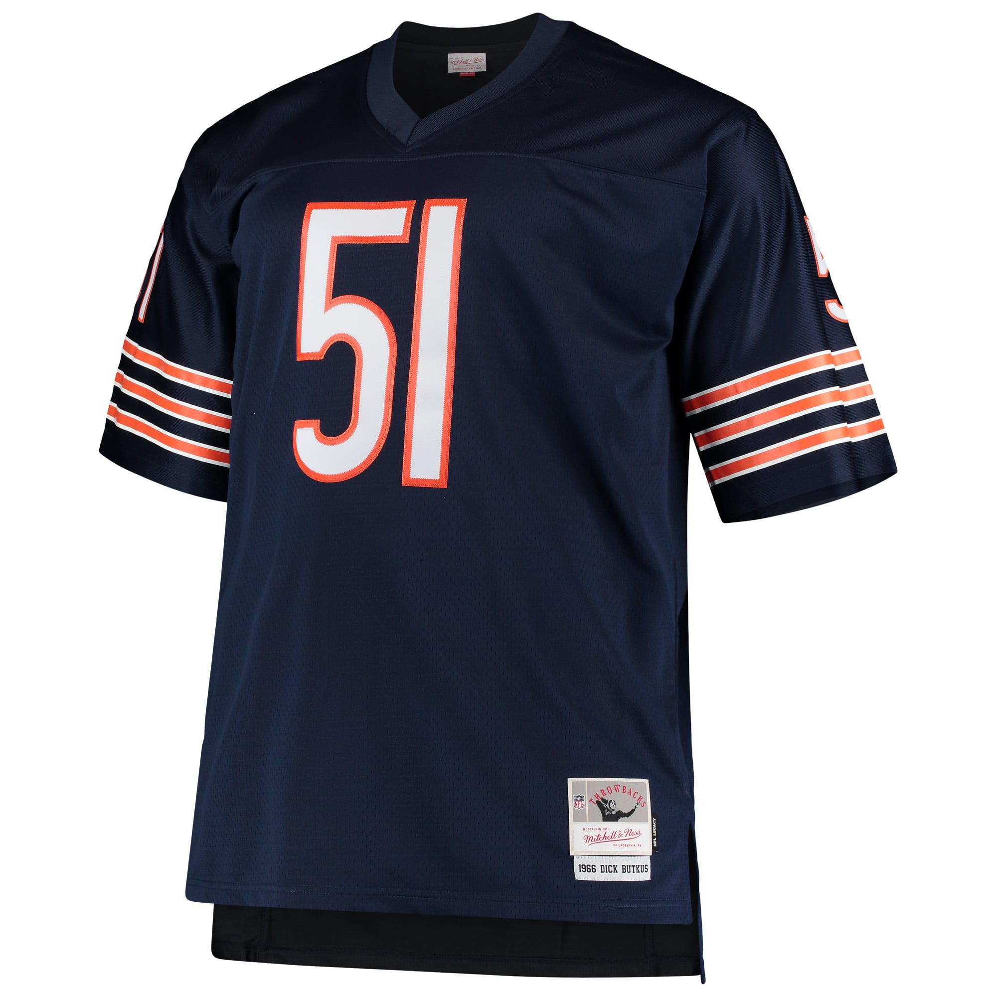 Dick Butkus Chicago Bears Player Big & Tall Throwback Jersey - Navy
