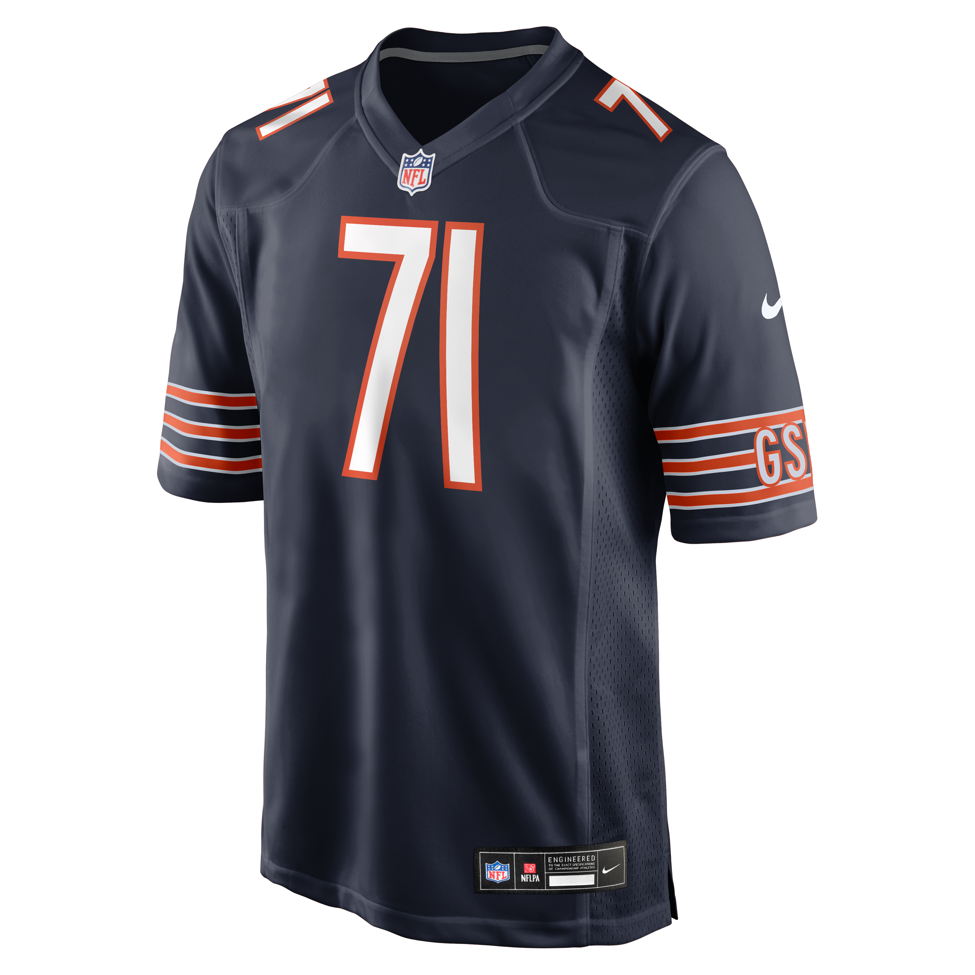 Ryan Bates Chicago Bears Game Jersey - Navy