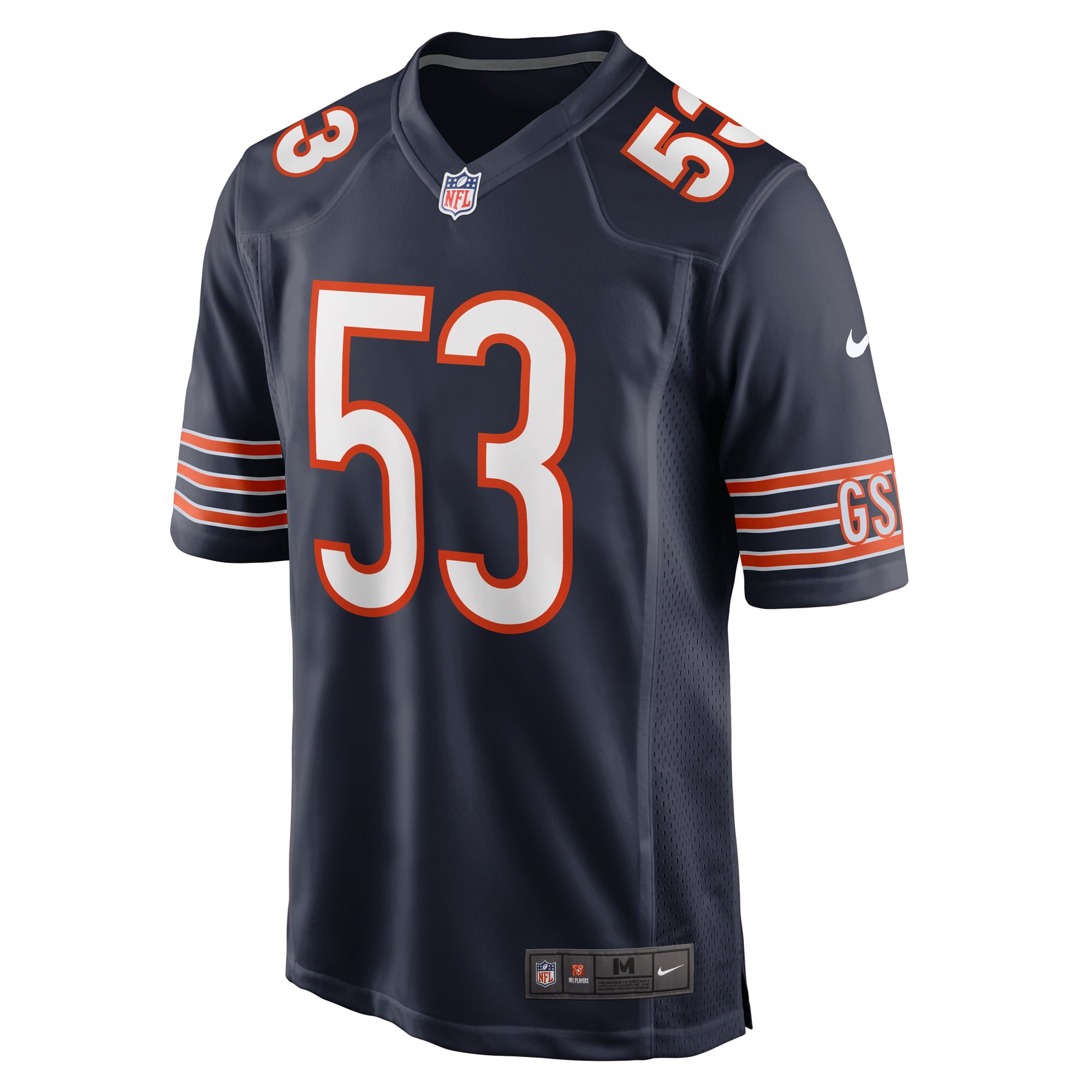 TJ Edwards Chicago Bears Player Game Jersey - Navy