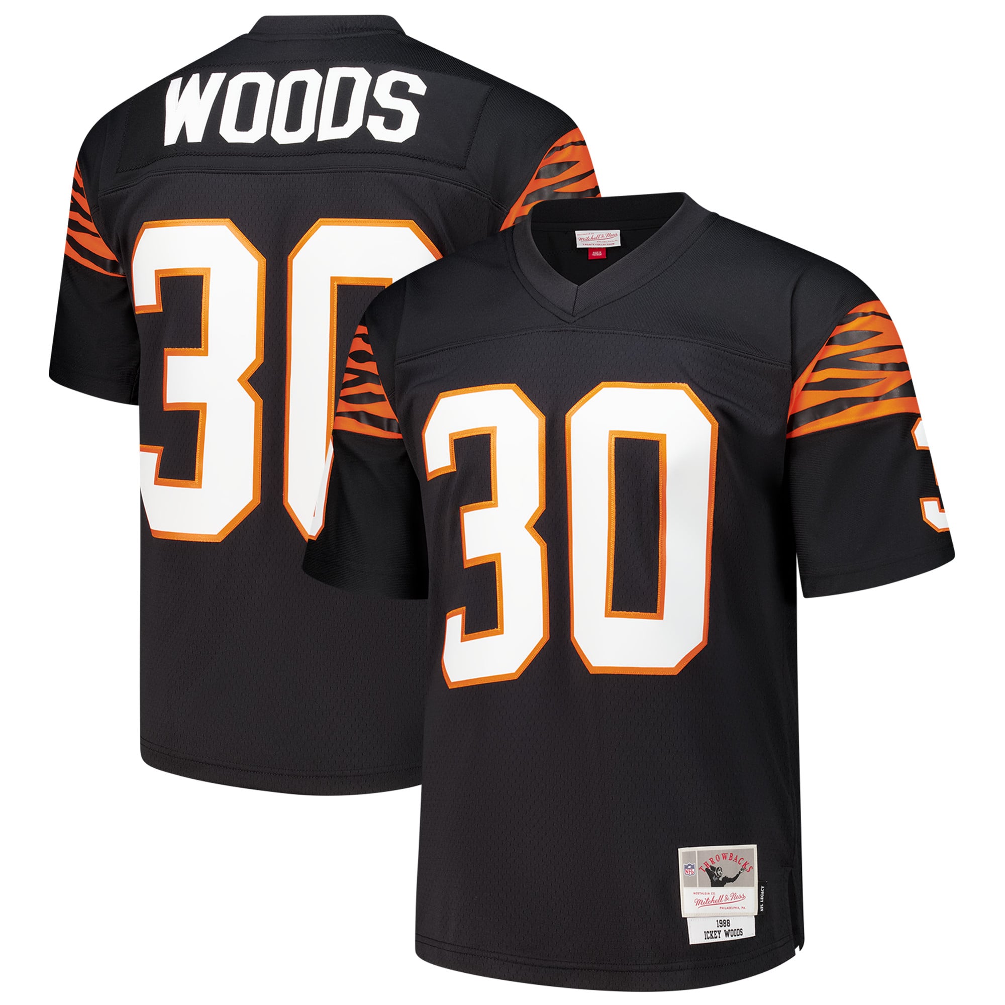 Ickey Woods Cincinnati Bengals Throwback Jersey - Black