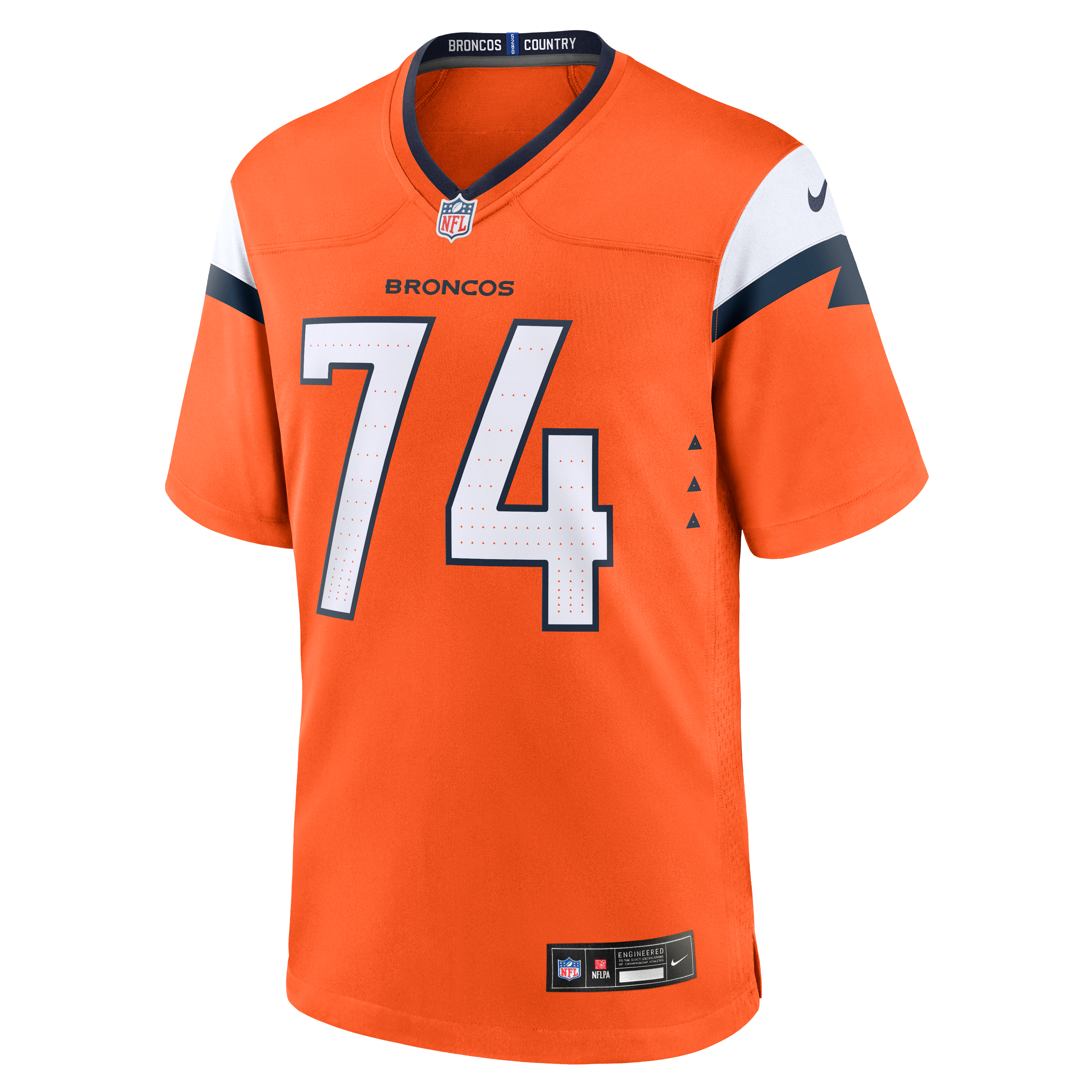 Ben Powers Denver Broncos Team Game Jersey - Orange