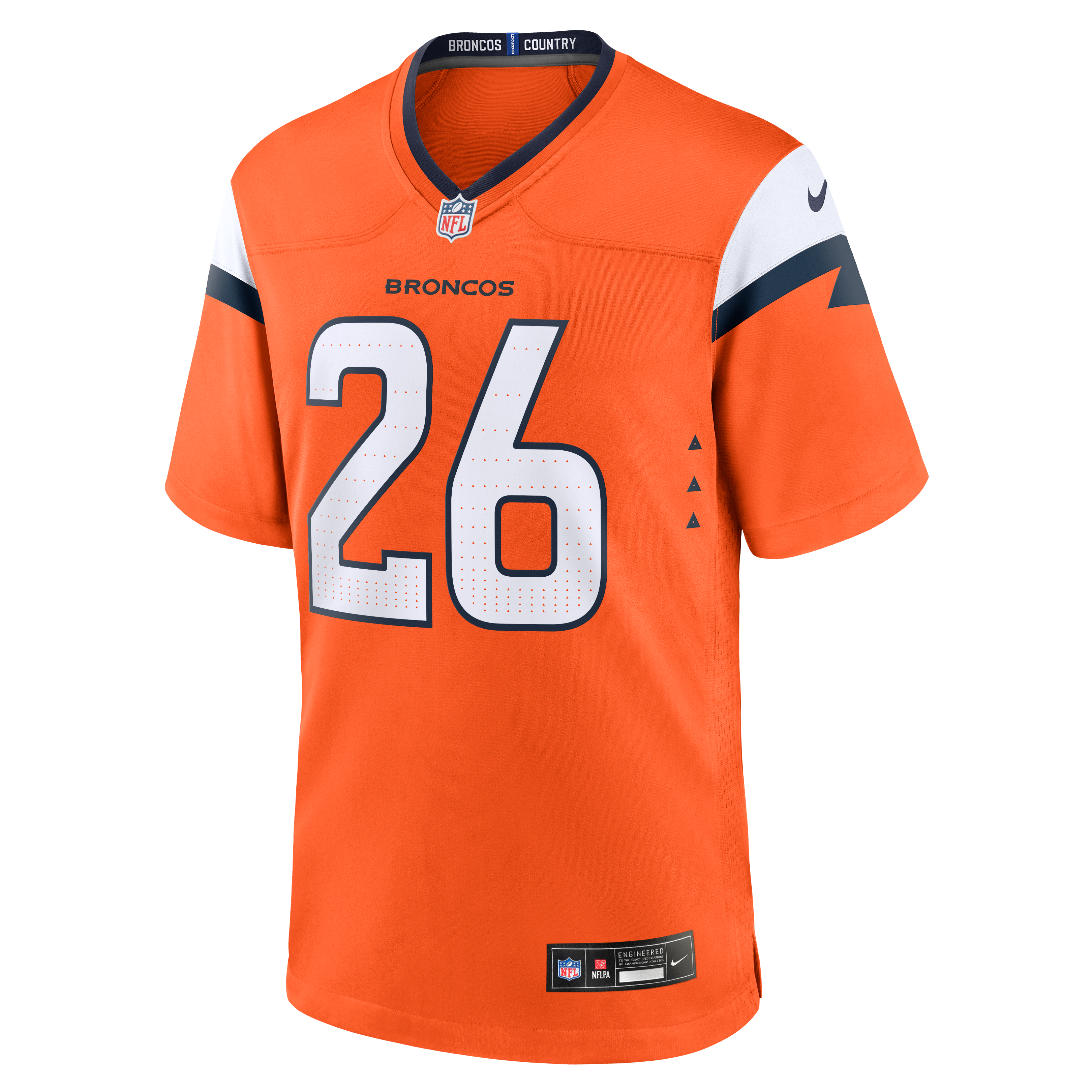 Devon Key Denver Broncos Team Game Jersey - Orange