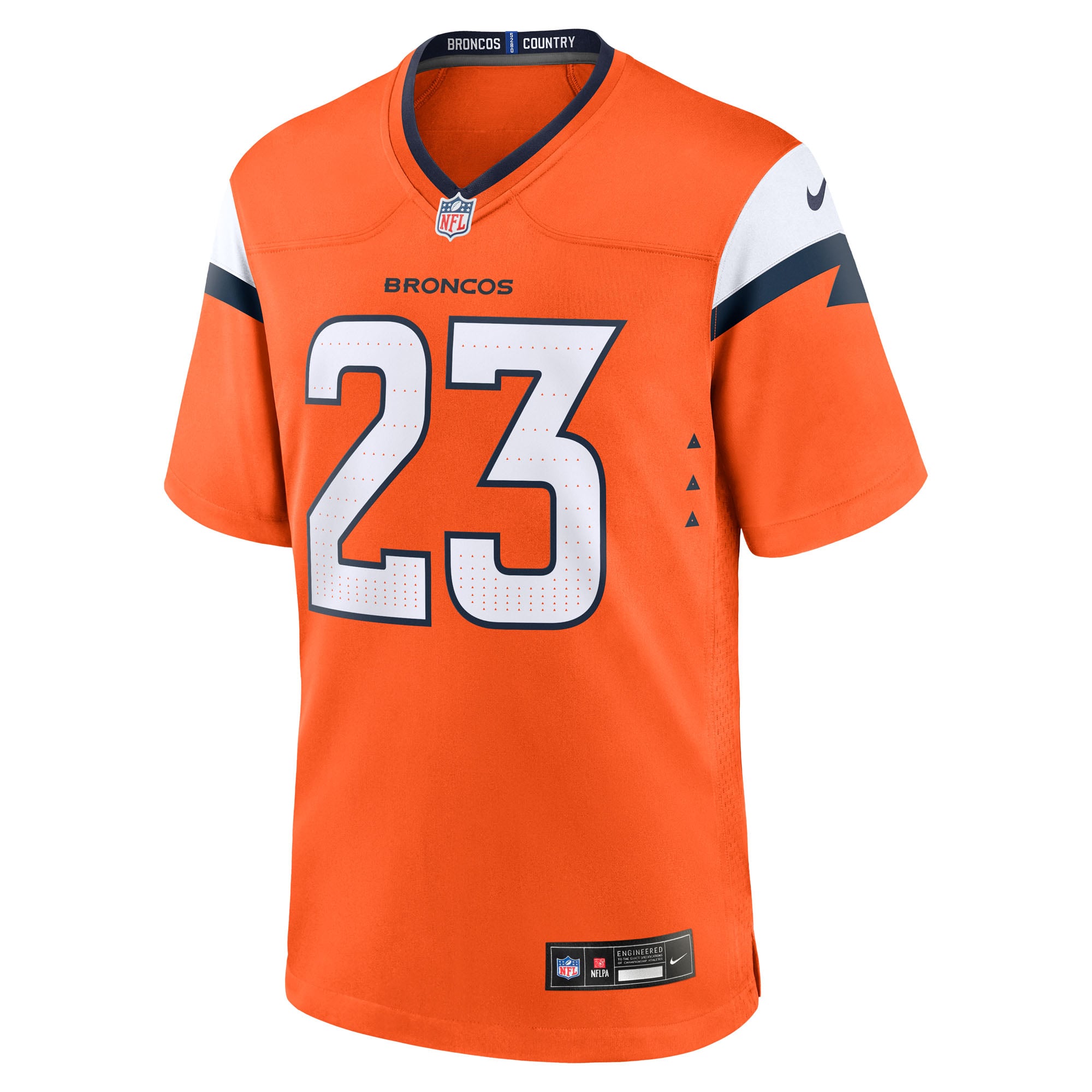 Jahdae Barron Denver Broncos Player Game Jersey - Orange
