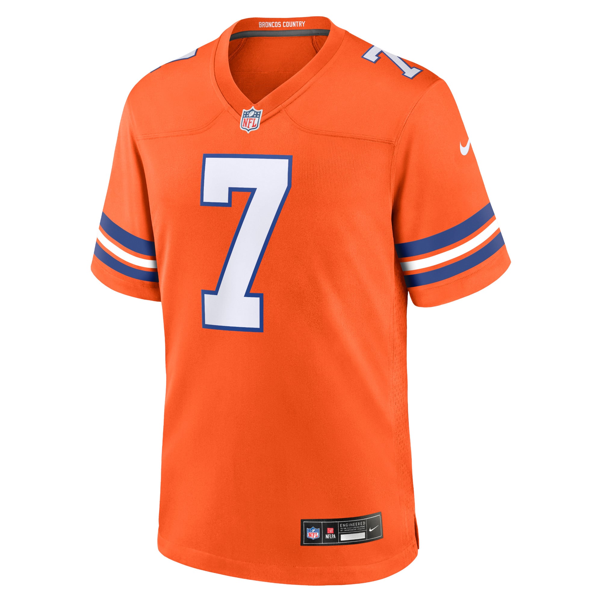 John Elway Denver Broncos Player Throwback Game Jersey - Orange