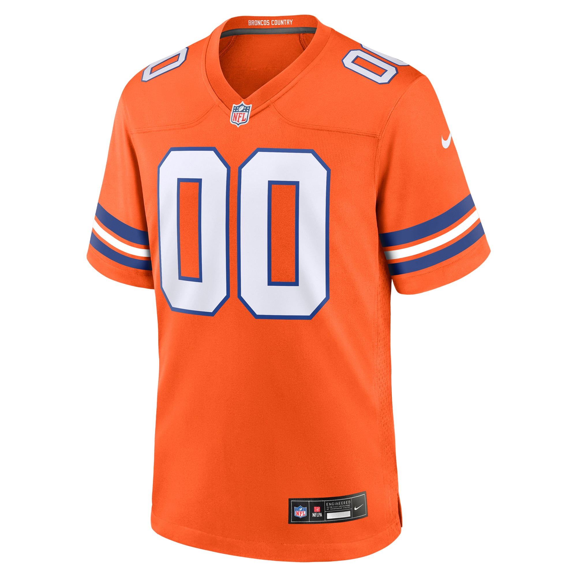 Denver Broncos Throwback Custom Game Jersey - Orange