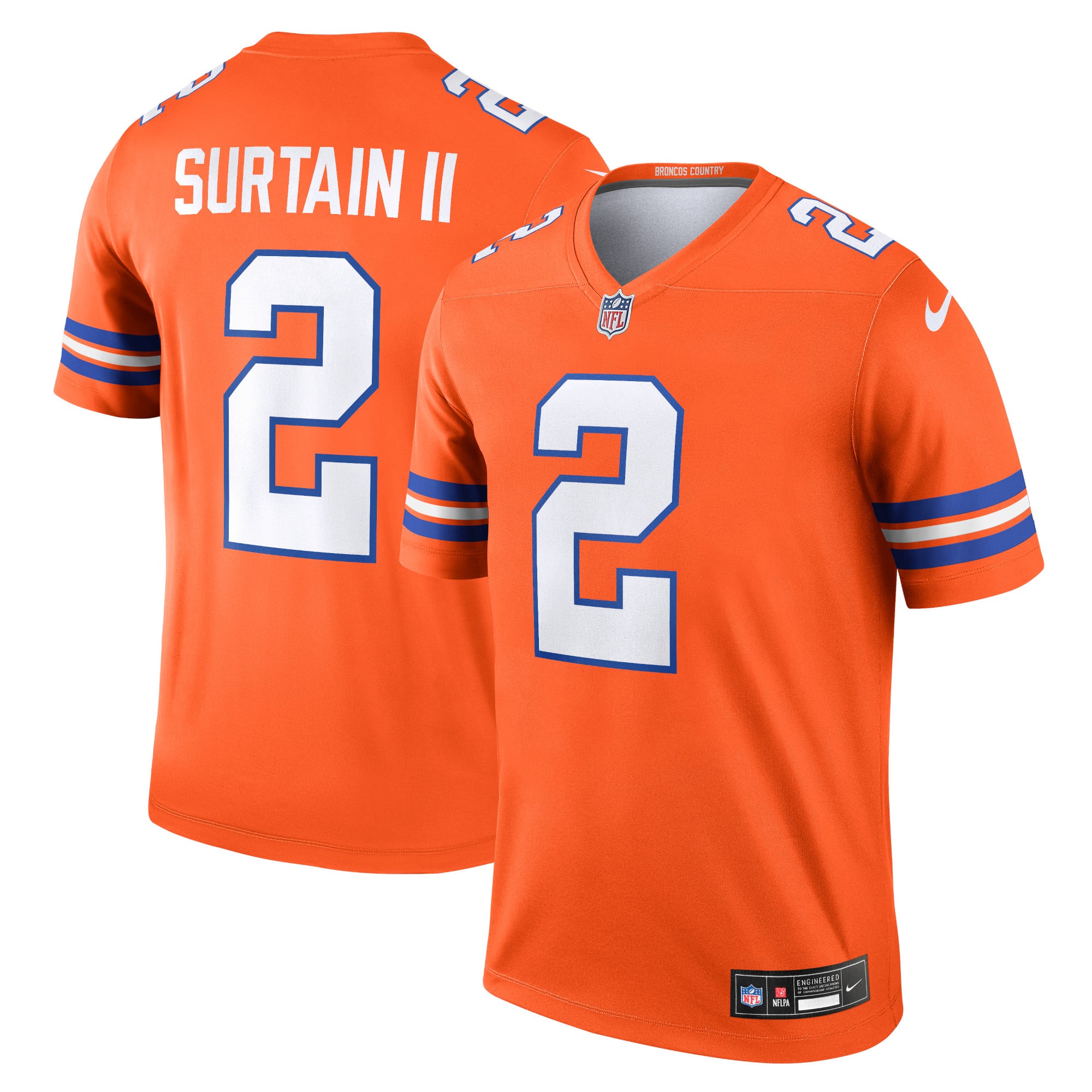 Patrick Surtain II Denver Broncos Player Legend Jersey - Orange