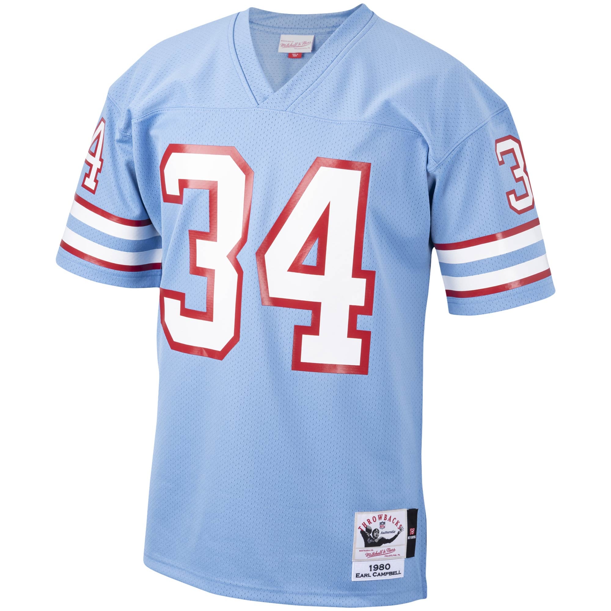 Earl Campbell Tennessee Titans Player Throwback Jersey - Light Blue
