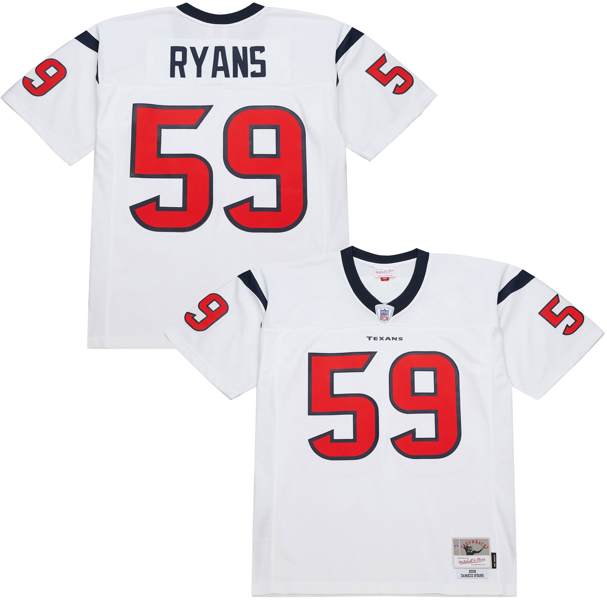 DeMeco Ryans Houston Texans Throwback Jersey - White