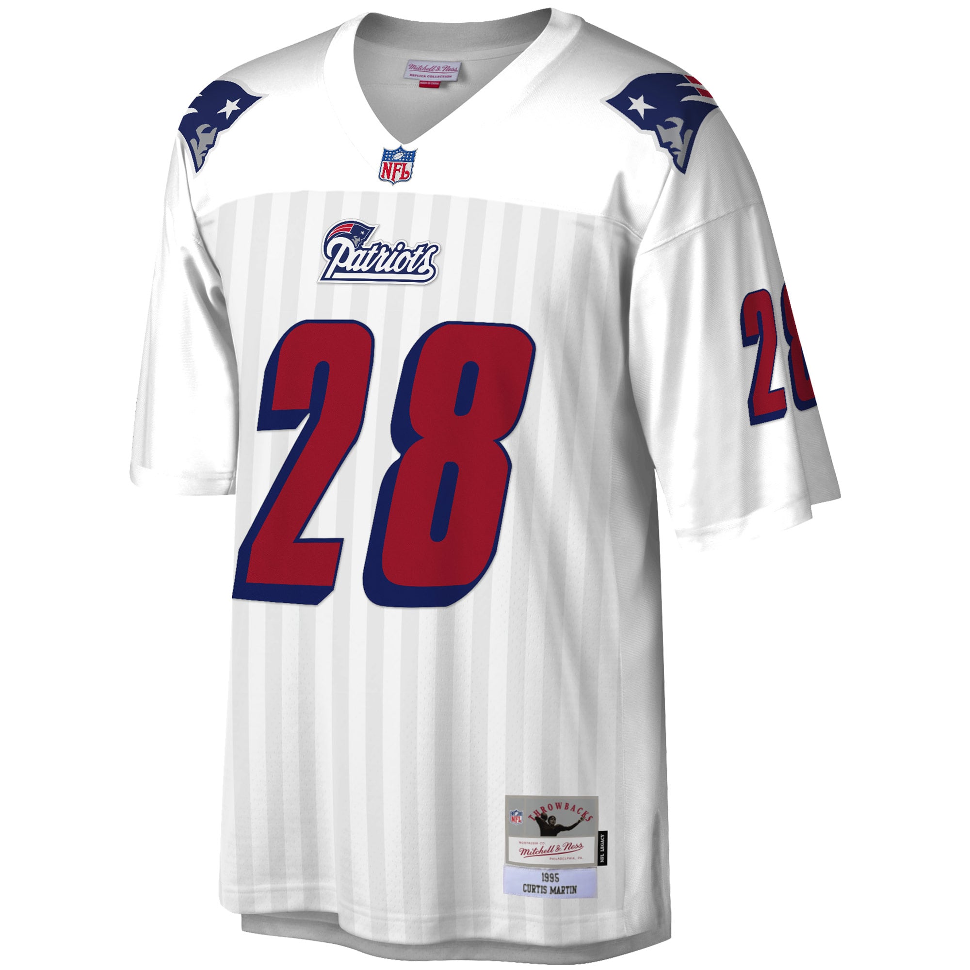 Curtis Martin New England Patriots Throwback Jersey - White