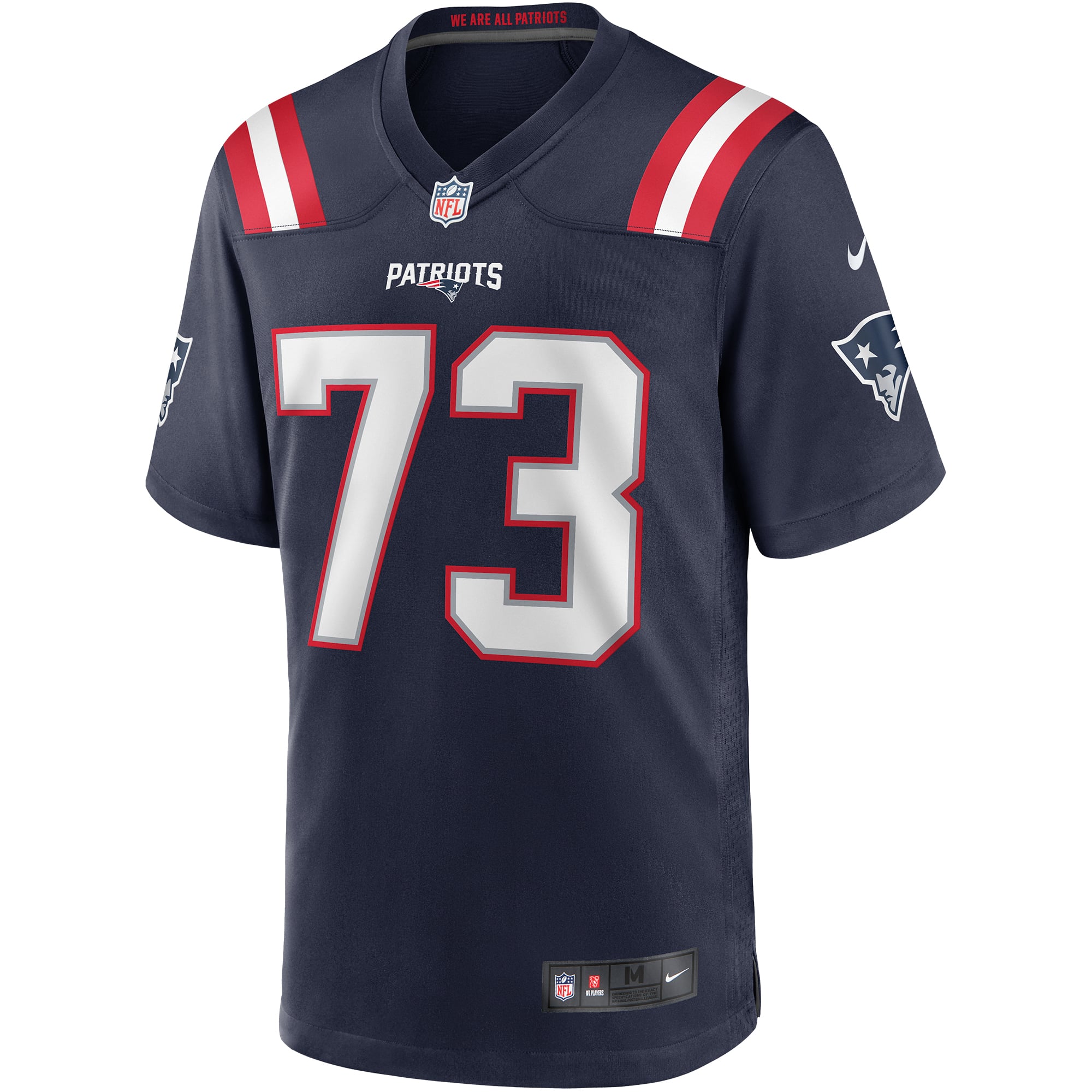 John Hannah New England Patriots Player Game Jersey - Navy