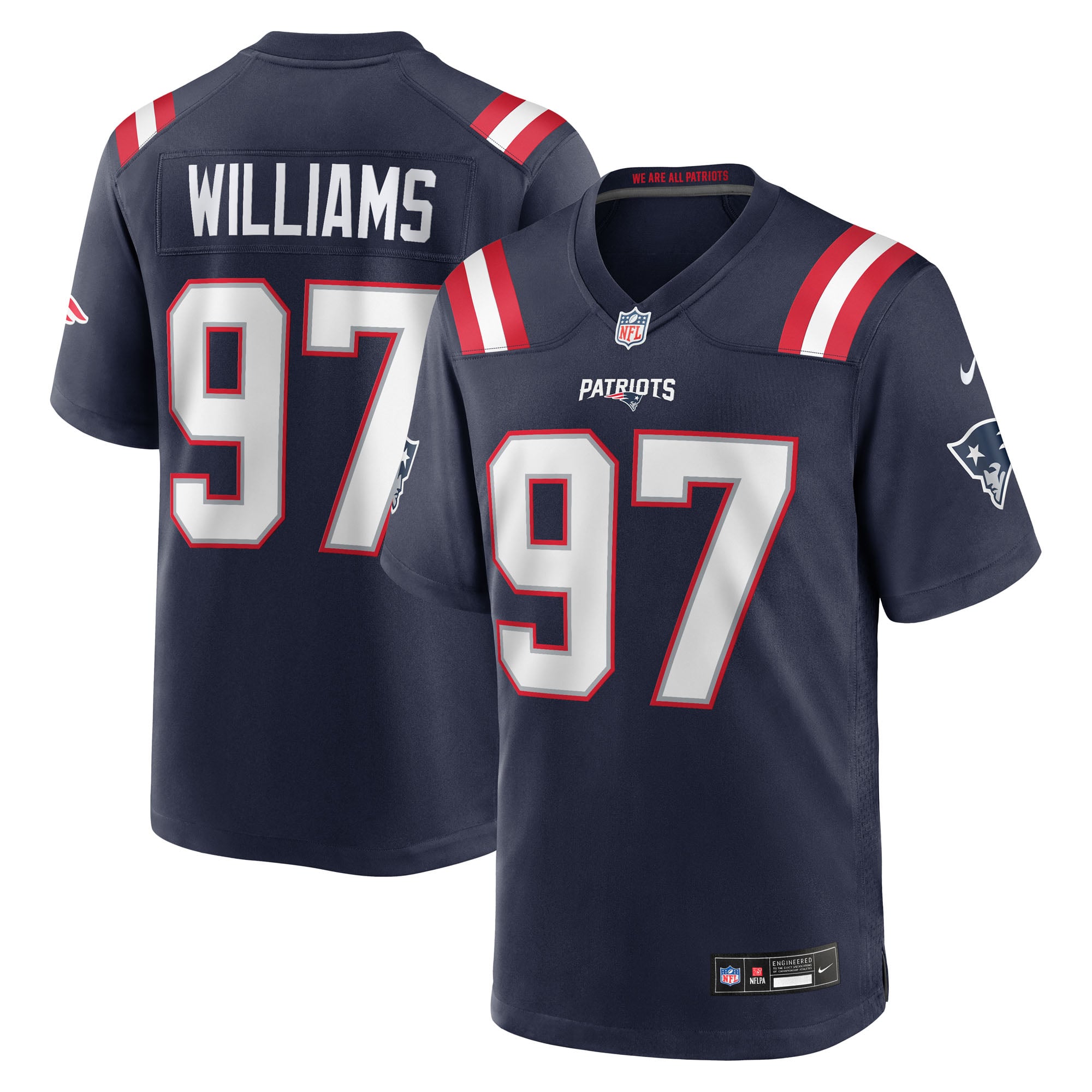 Milton Williams New England Patriots Player Game Jersey - Navy