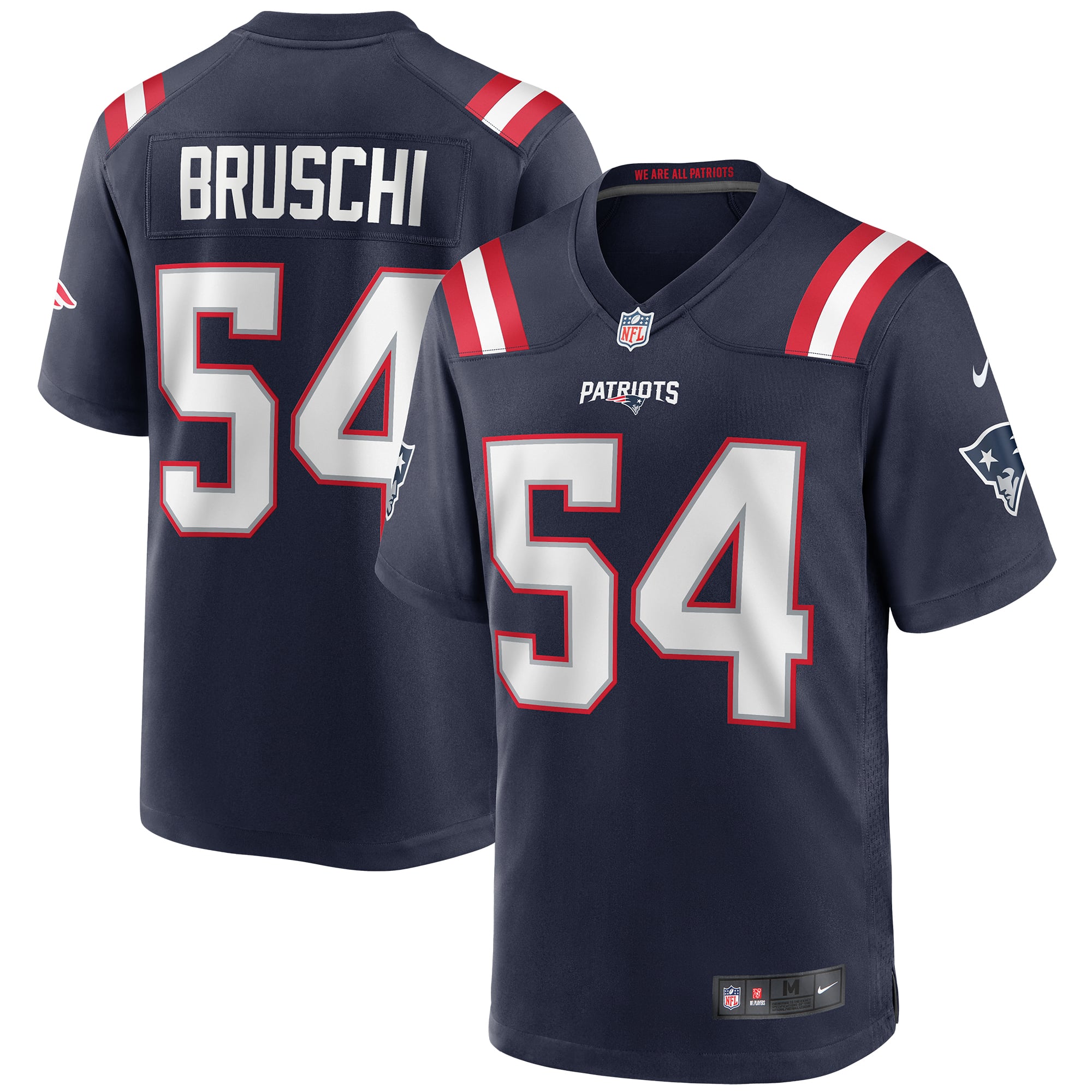 Tedy Bruschi New England Patriots Player Game Jersey - Navy