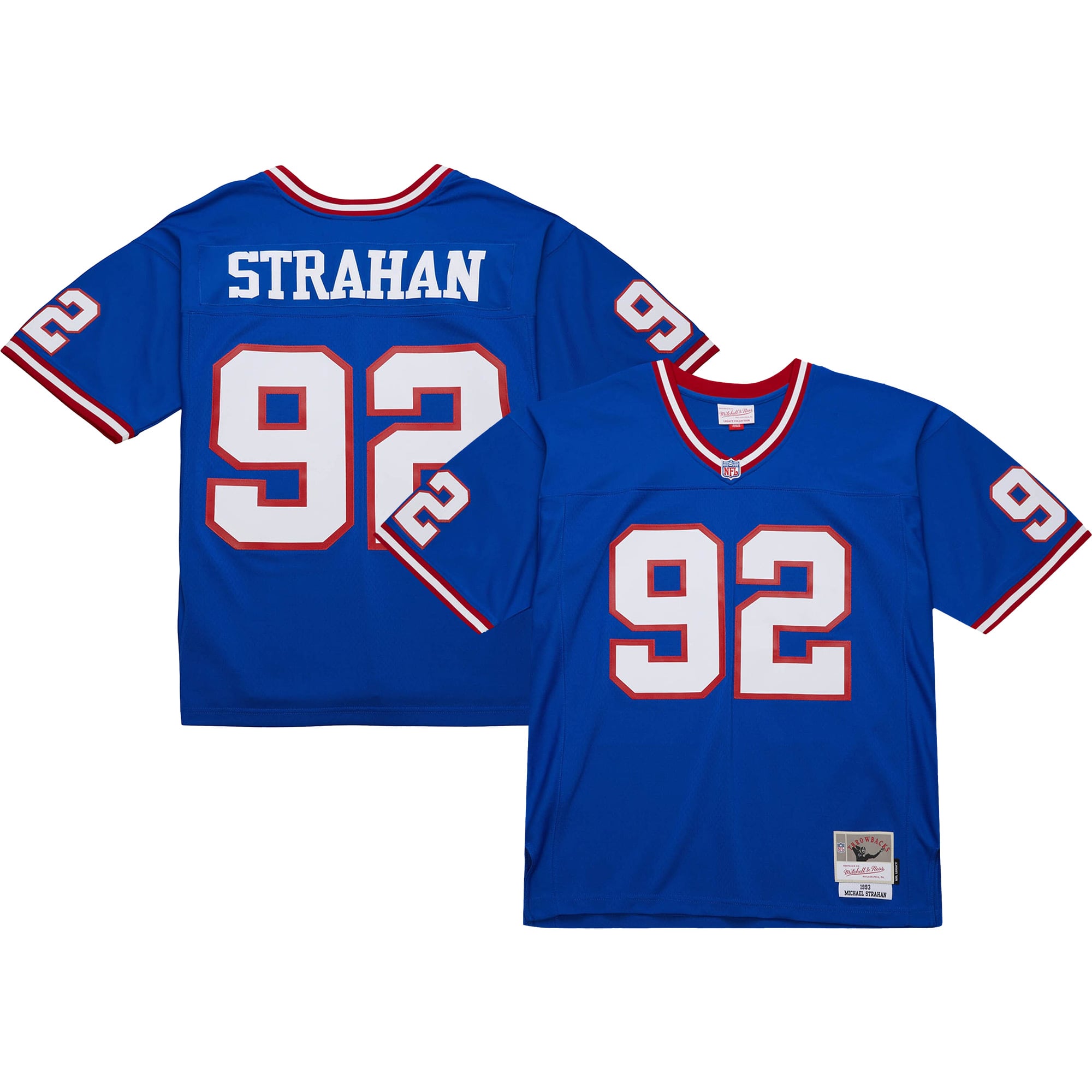 Michael Strahan New York Giants Player Big & Tall Throwback Jersey - Royal