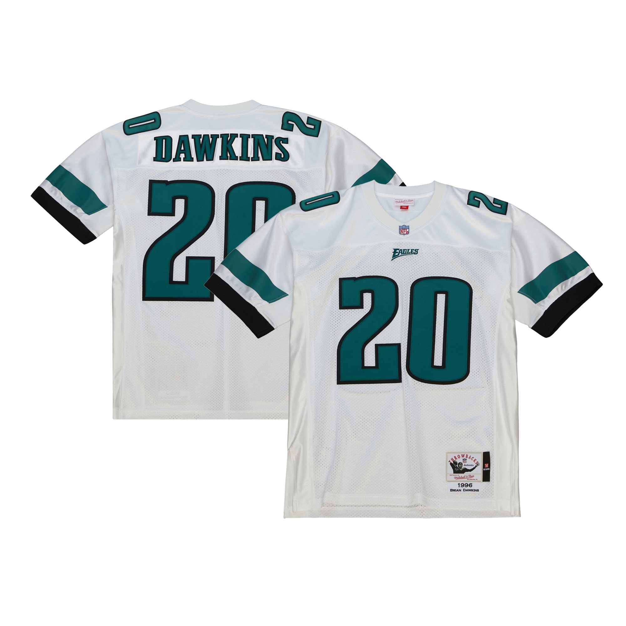 Brian Dawkins Philadelphia Eagles Player Throwback Jersey - White