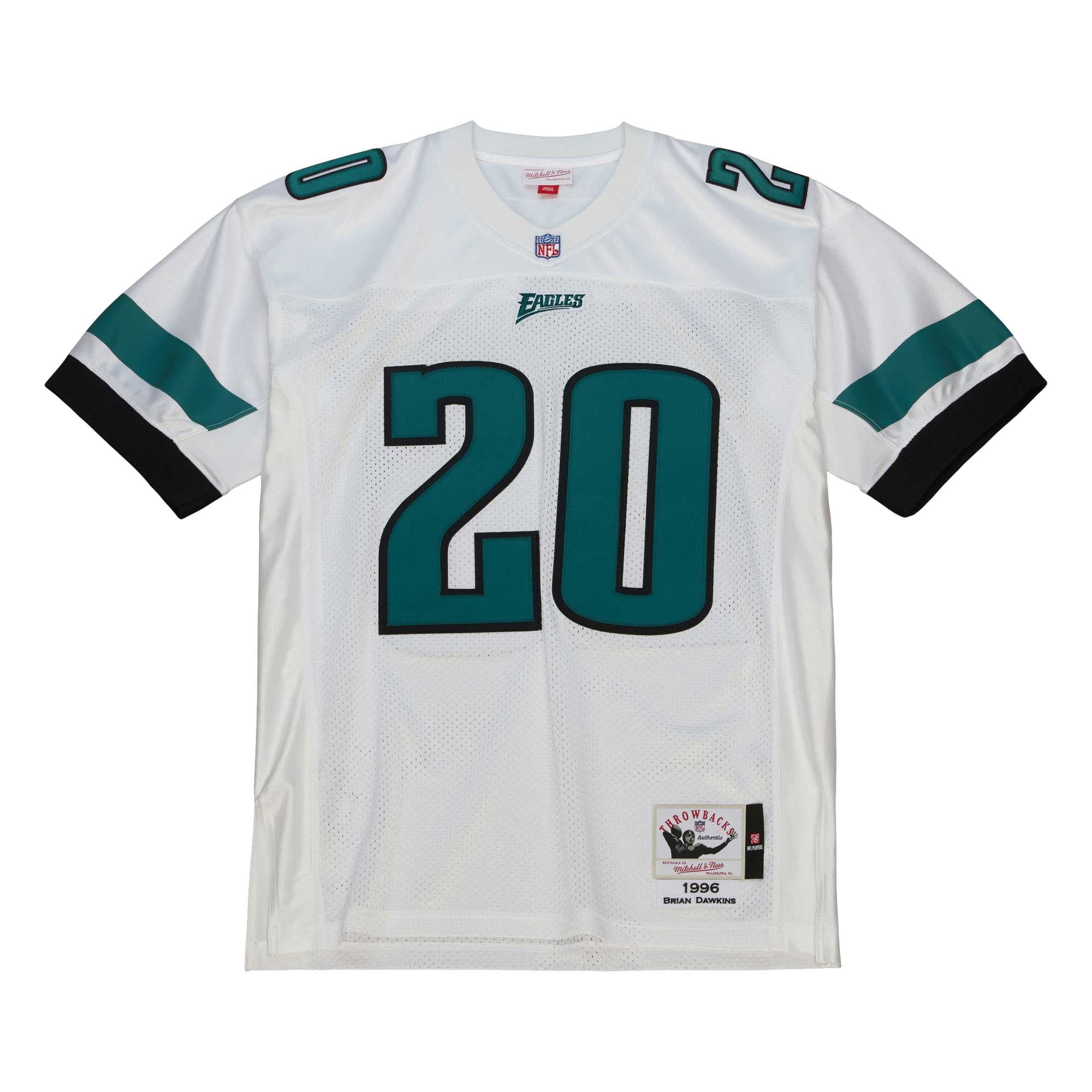 Brian Dawkins Philadelphia Eagles Player Throwback Jersey - White