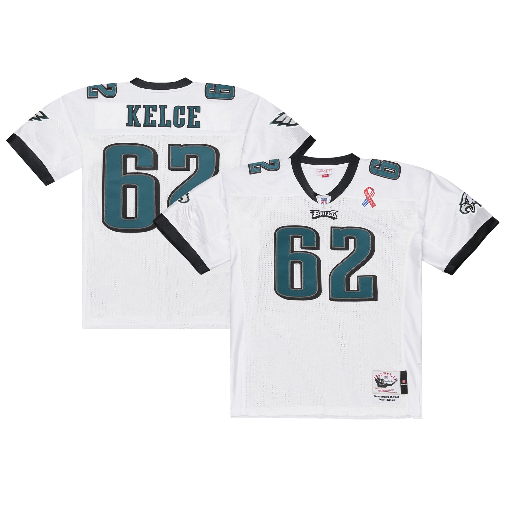 Jason Kelce Philadelphia Eagles Throwback Jersey - White