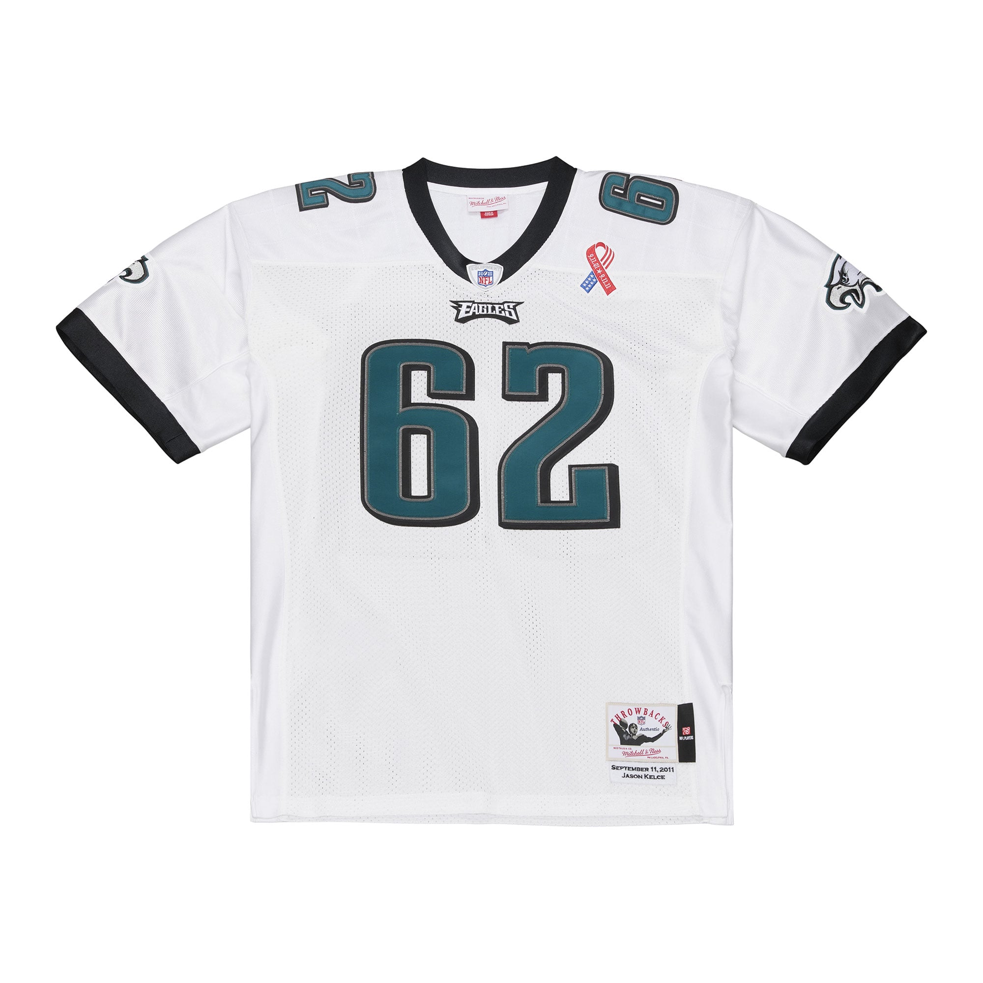 Jason Kelce Philadelphia Eagles Throwback Jersey - White