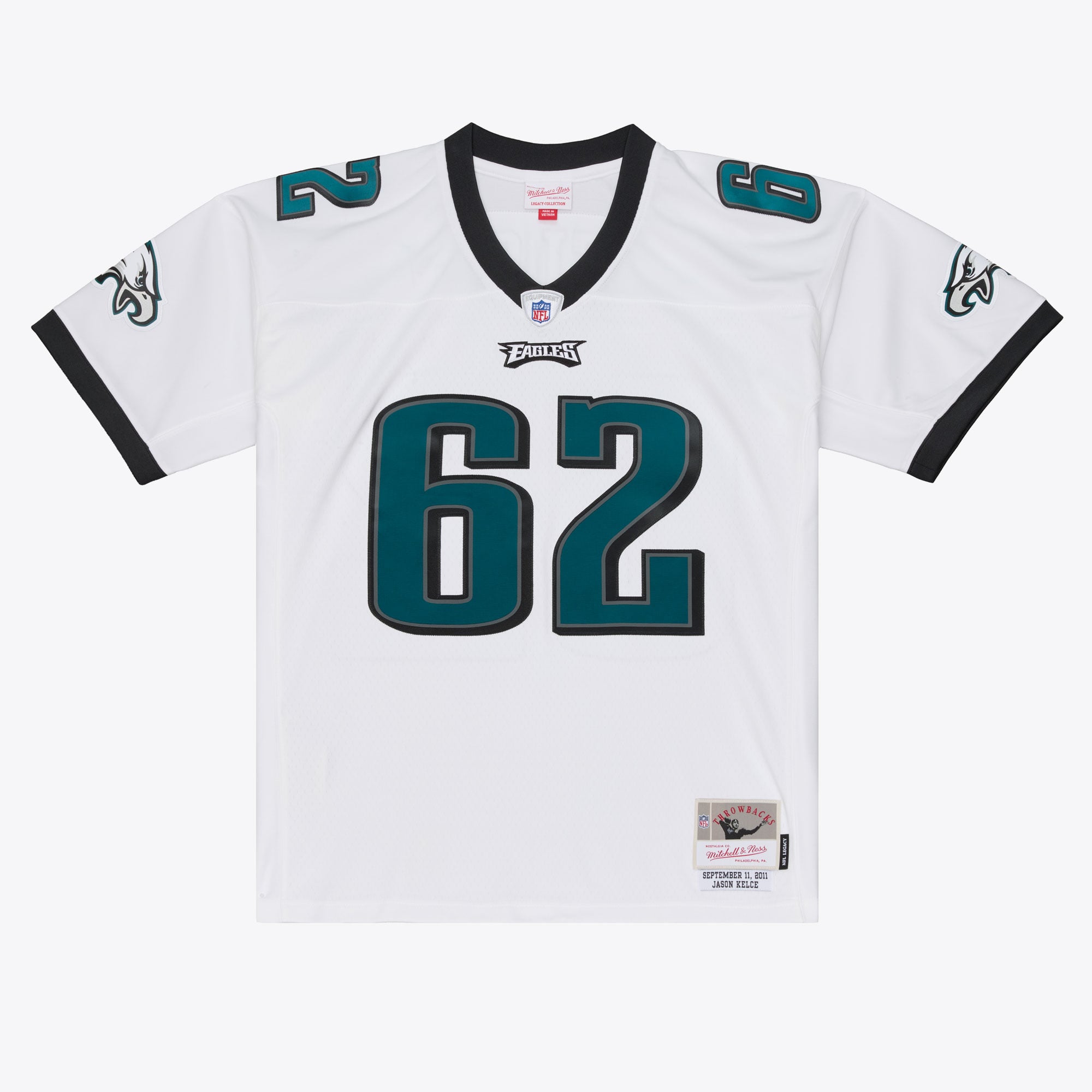 Jason Kelce Philadelphia Eagles Player Big & Tall Throwback Jersey - White