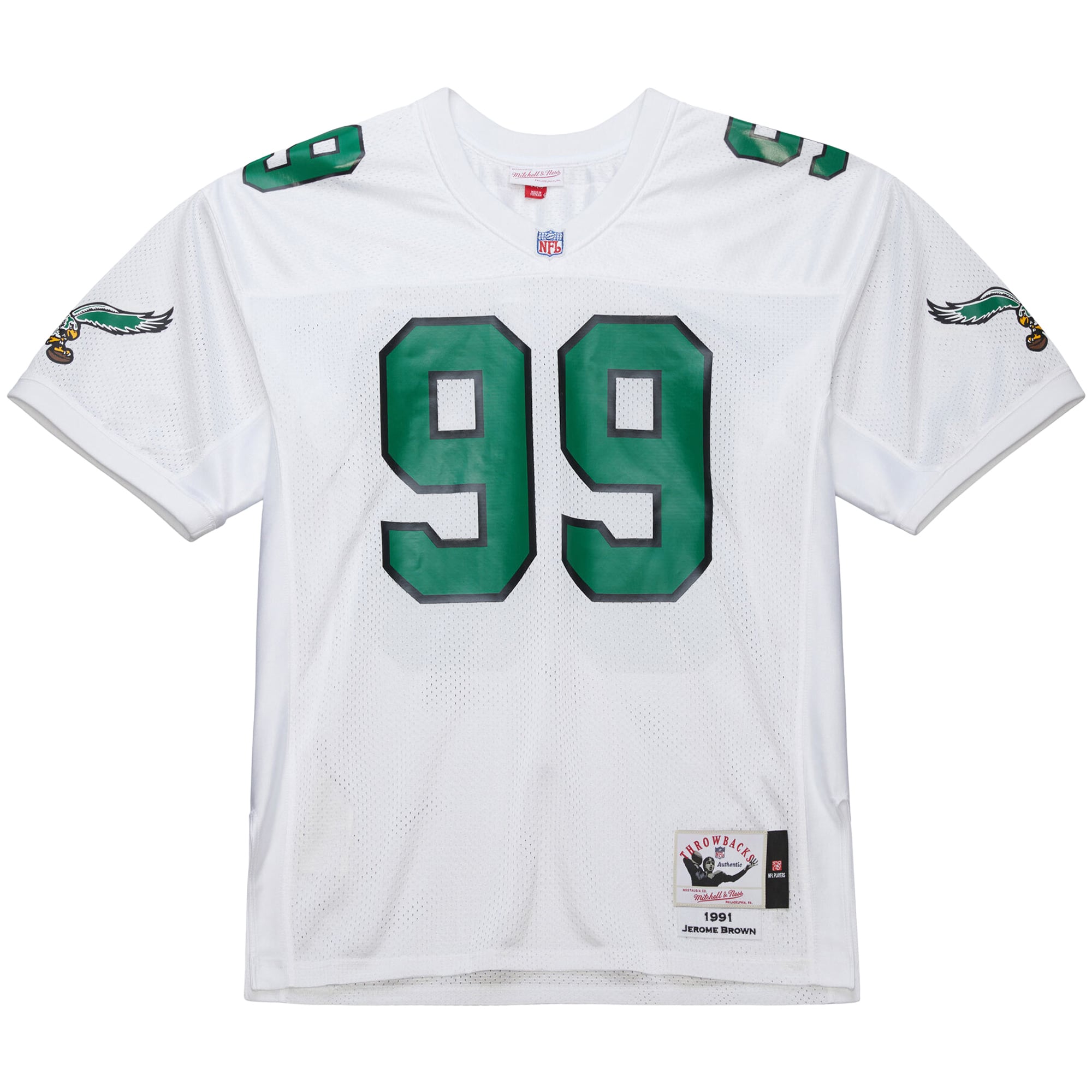 Jerome Brown Philadelphia Eagles Player Throwback Jersey - White
