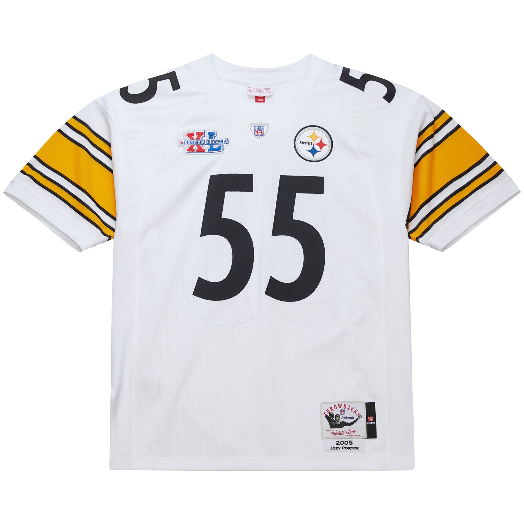 Joey Porter Pittsburgh Steelers Player Throwback Jersey - White