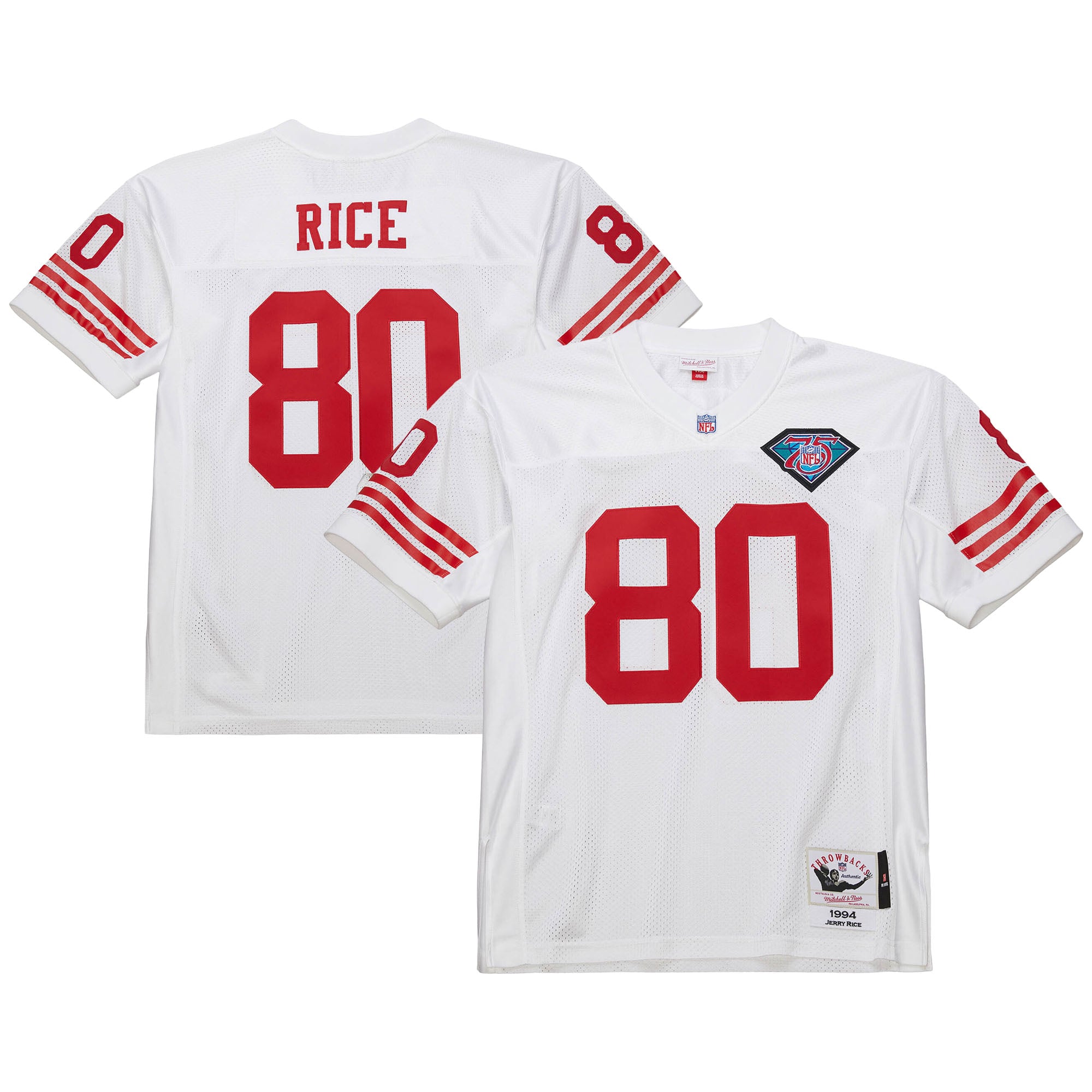Jerry Rice San Francisco 49ers Player Throwback Jersey - White