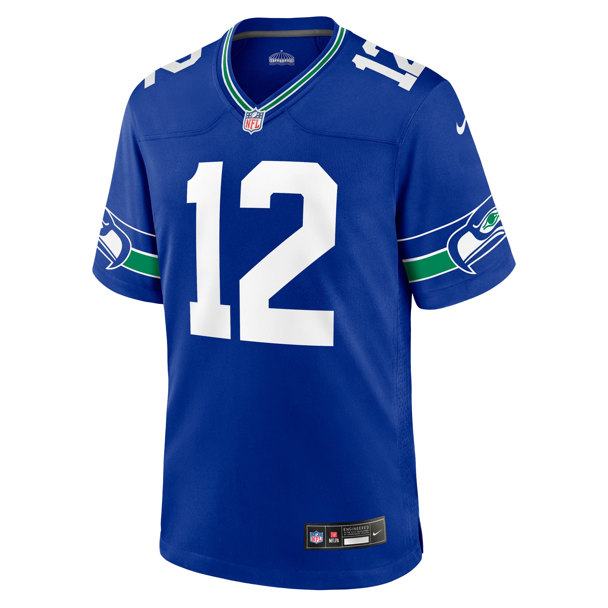 12s Seattle Seahawks Player Throwback Game Jersey - Royal