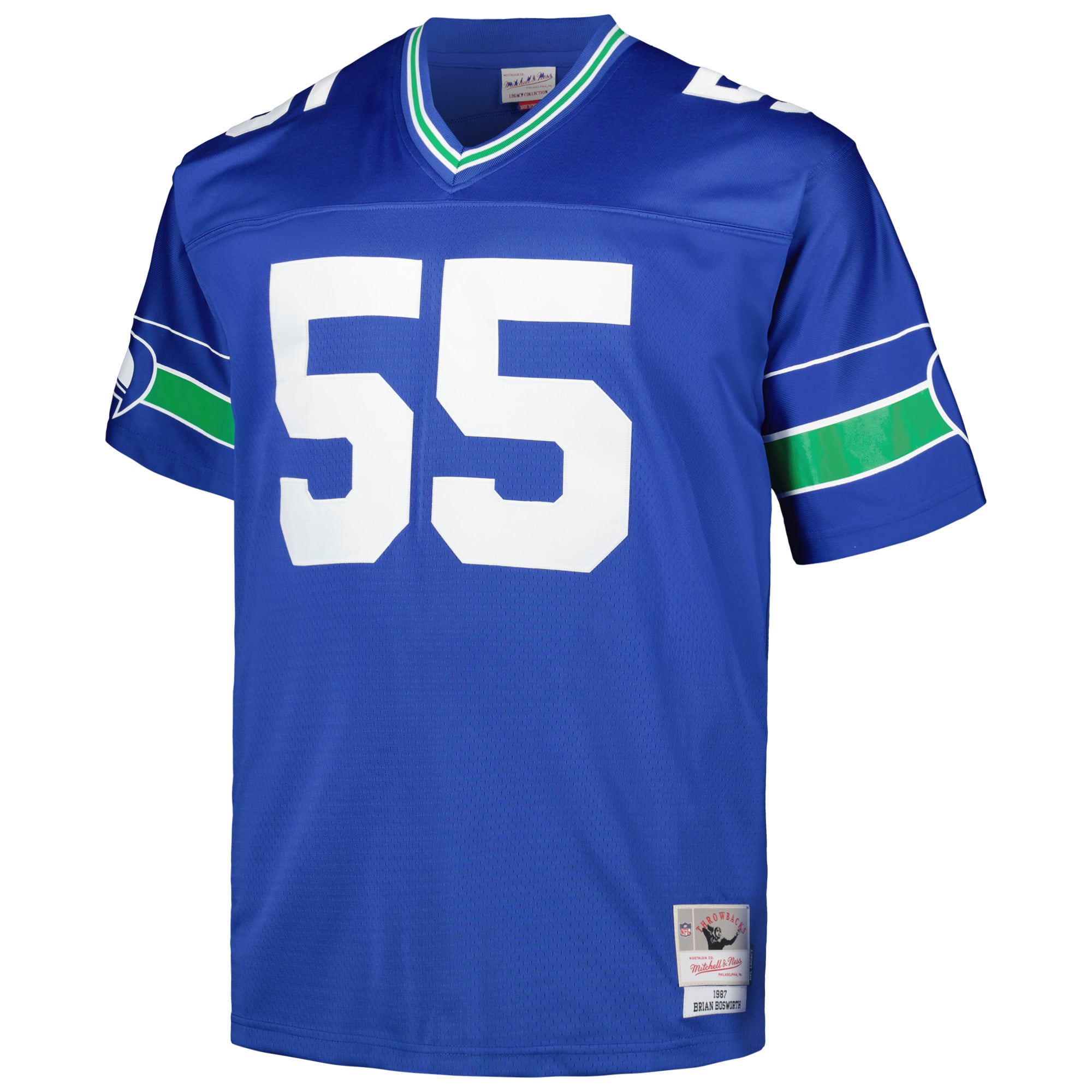 Brian Bosworth Seattle Seahawks Player Big & Tall Throwback Jersey - Royal