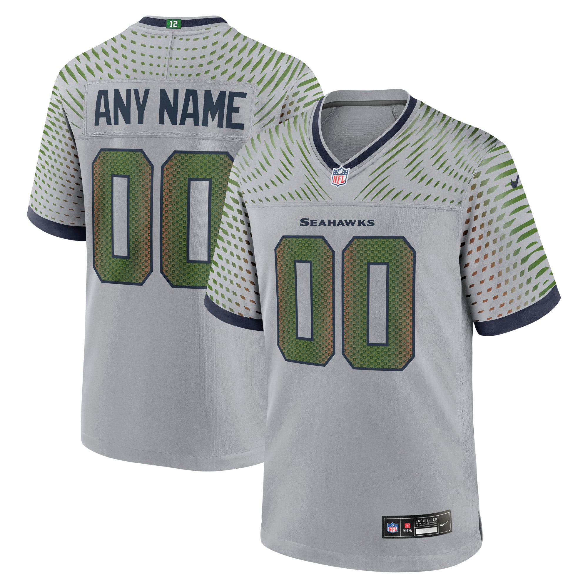 Seattle Seahawks Rivalries Custom Game Jersey - Gray