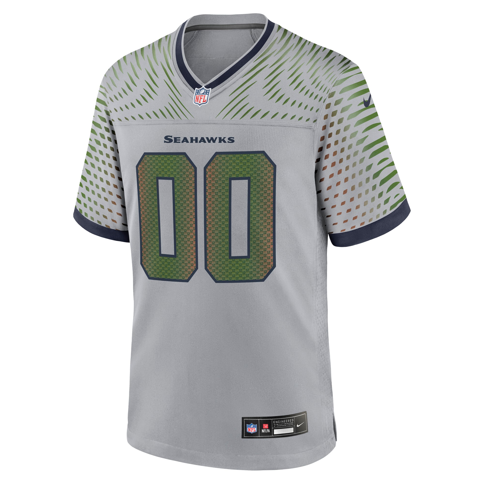 Seattle Seahawks Rivalries Custom Game Jersey - Gray
