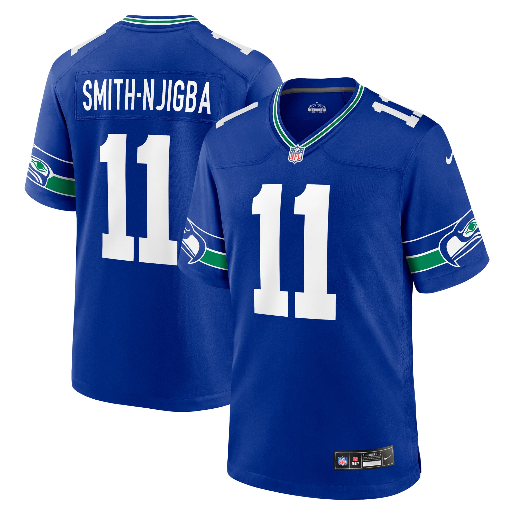 Jaxon Smith-Njigba Seattle Seahawks Player Throwback Game Jersey - Royal