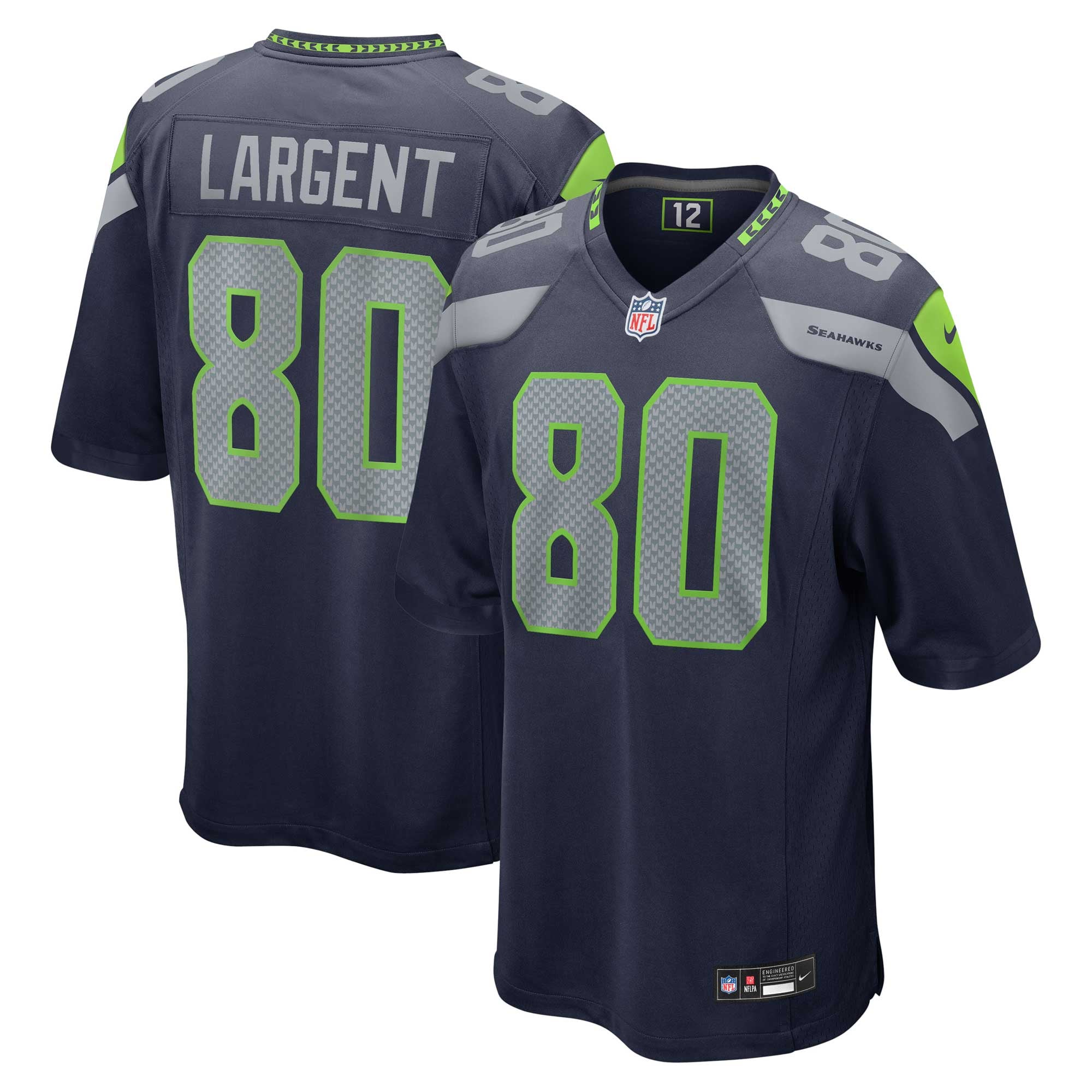 Steve Largent Seattle Seahawks Player Game Jersey - College Navy