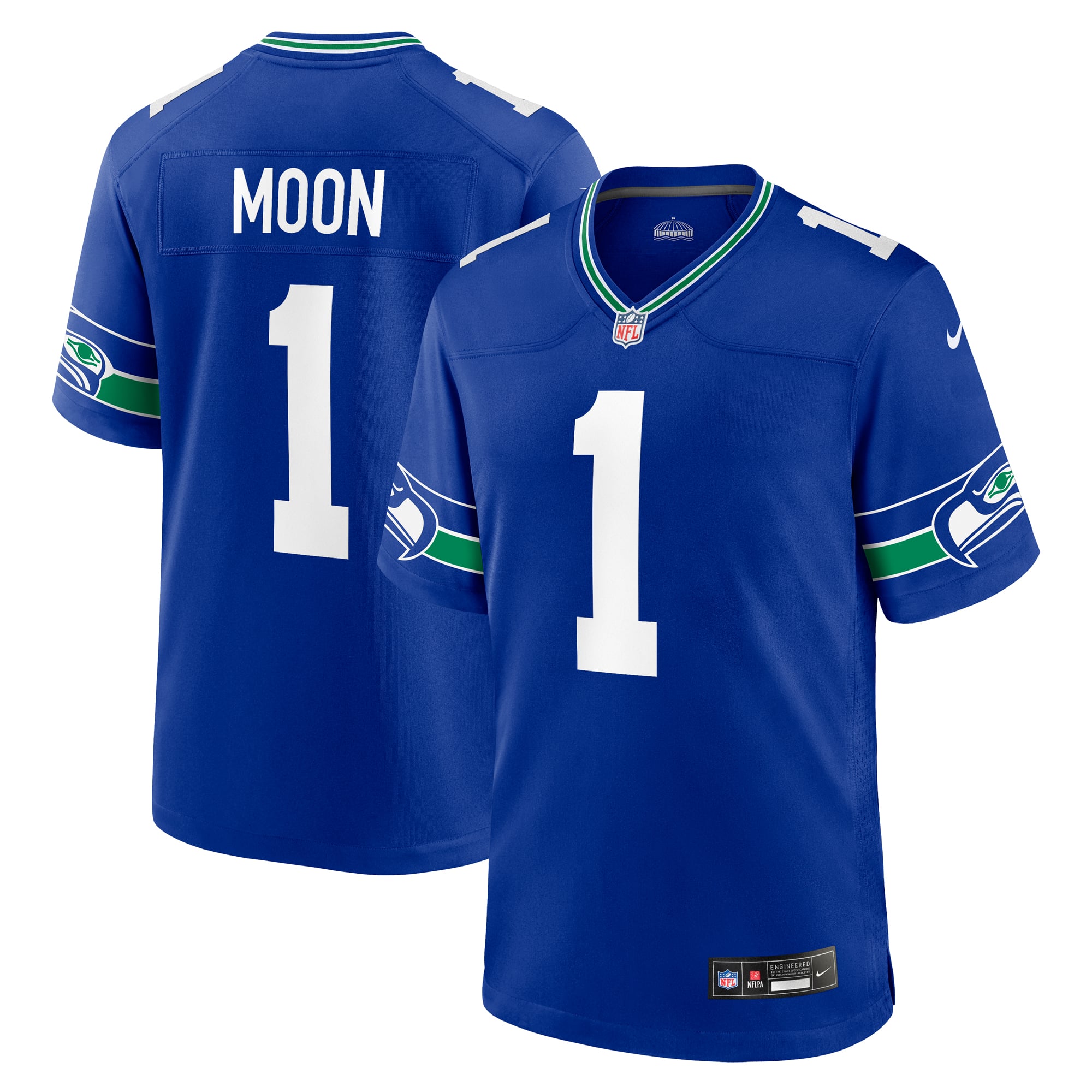 Warren Moon Seattle Seahawks Player Alternate Game Jersey - Royal