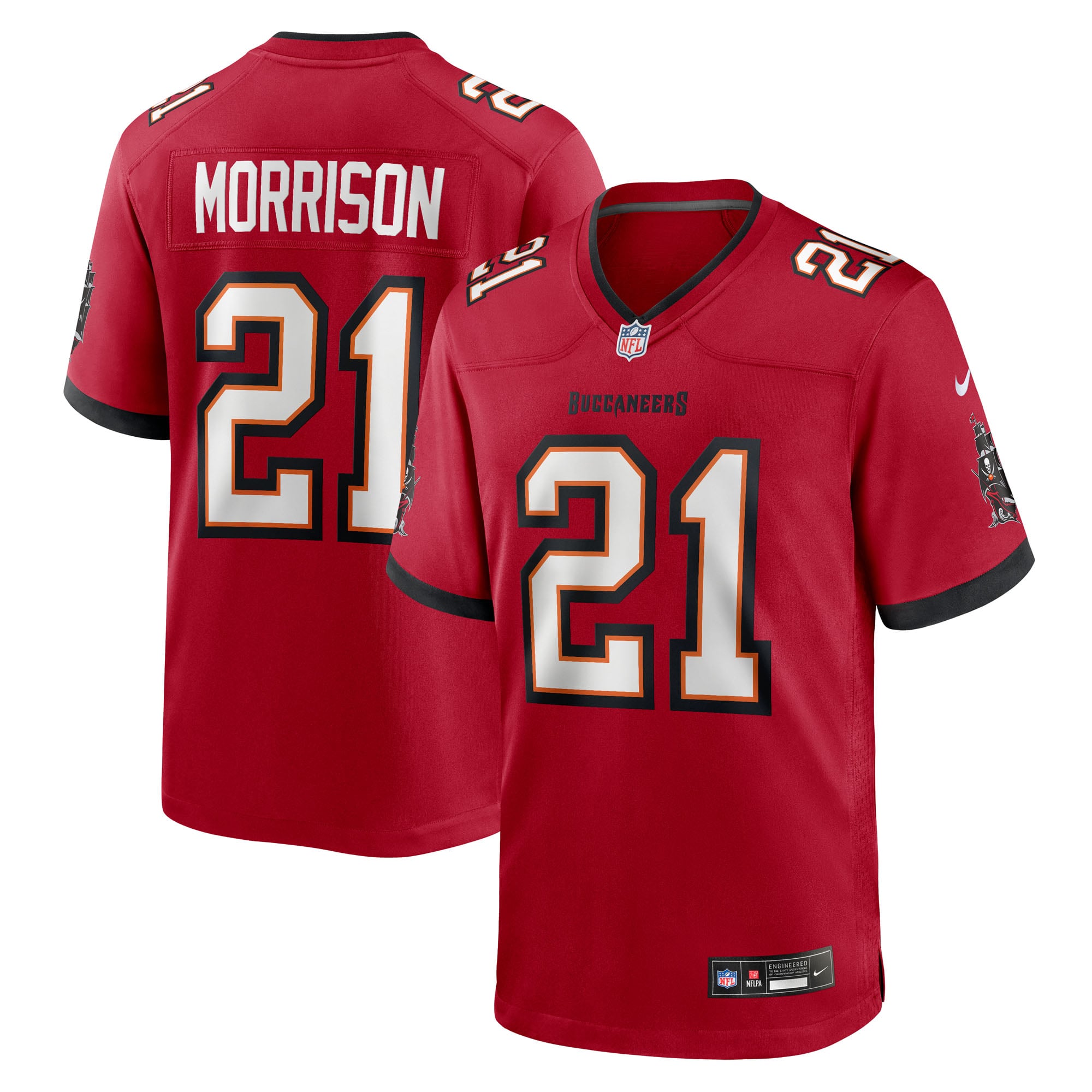 Benjamin Morrison Tampa Bay Buccaneers Team Game Jersey - Red