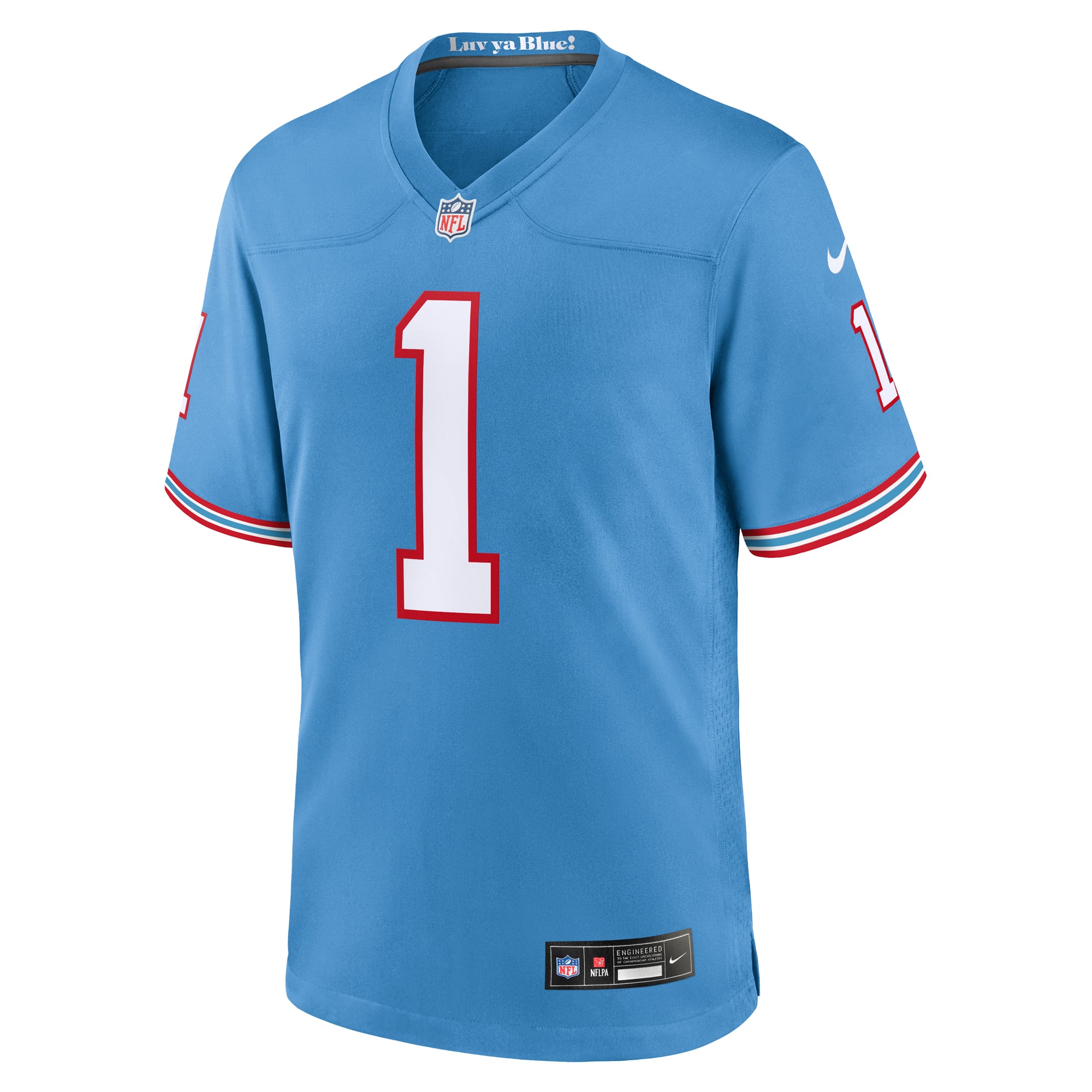 Warren Moon Tennessee Titans Player Alternate Game Jersey - Light Blue