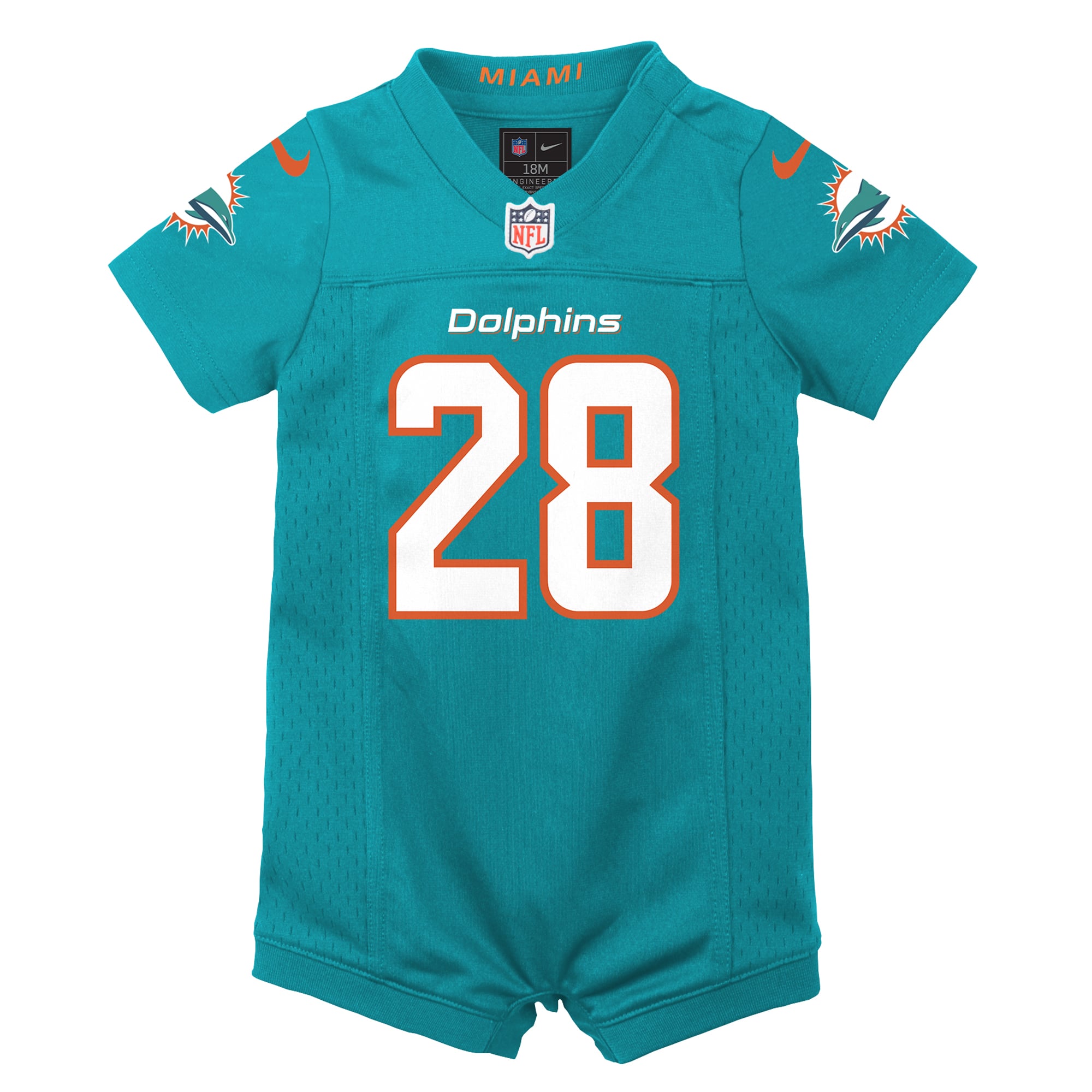 De’Von Achane Miami Dolphins Infant Game Jersey - Aqua