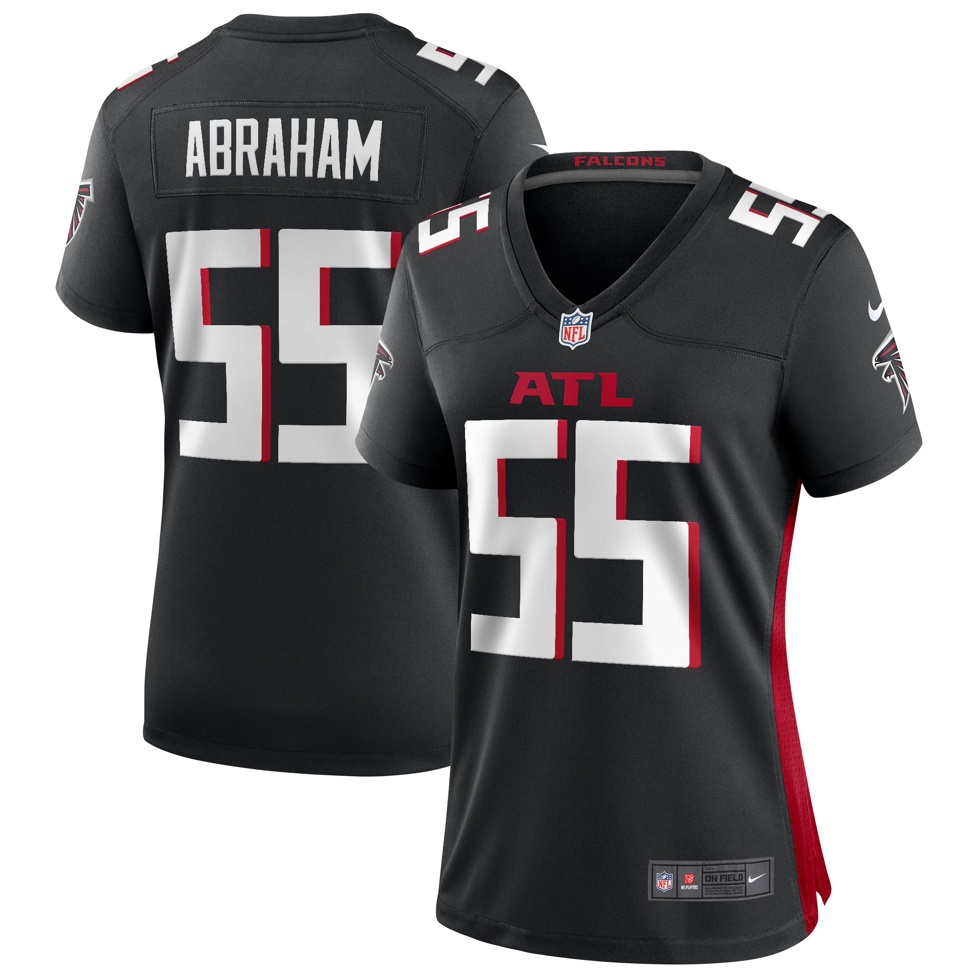 John Abraham Atlanta Falcons Women's Player Game Jersey - Black