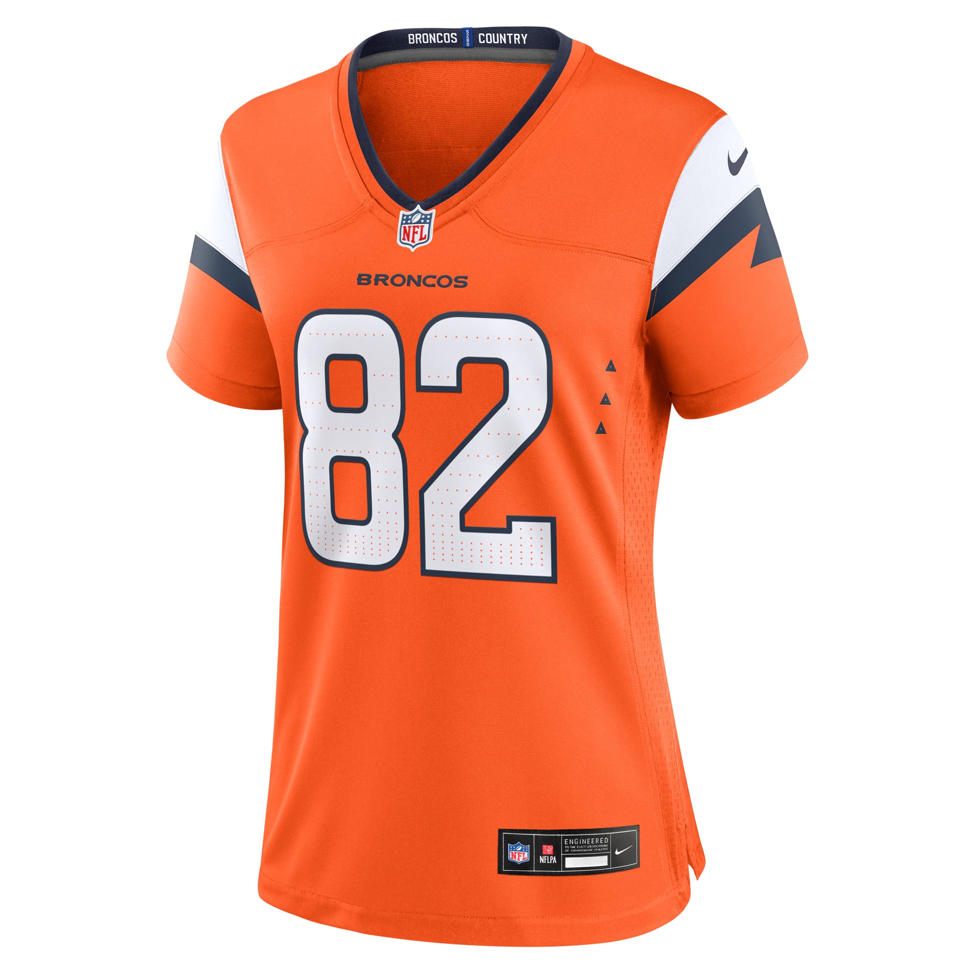 Adam Trautman Denver Broncos Women's Team Game Jersey - Orange