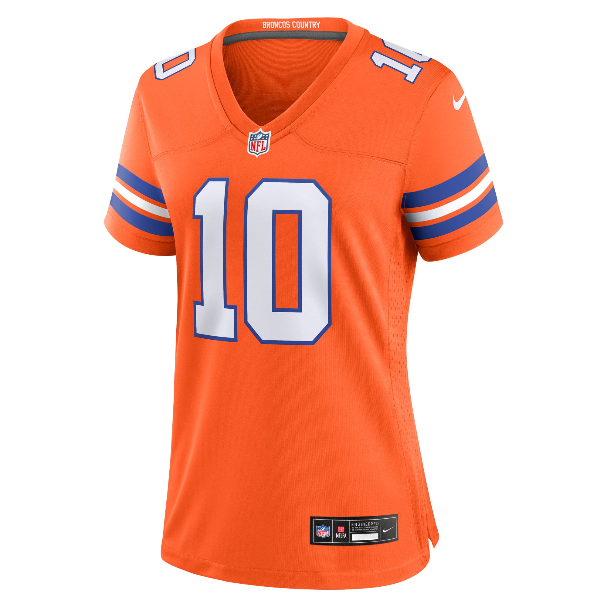Bo Nix Denver Broncos Women's Player Throwback Game Jersey - Orange