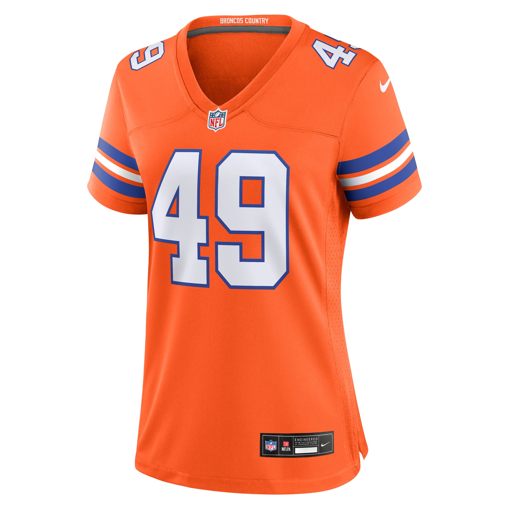 Dennis Smith Denver Broncos Women's Player Throwback Game Jersey - Orange