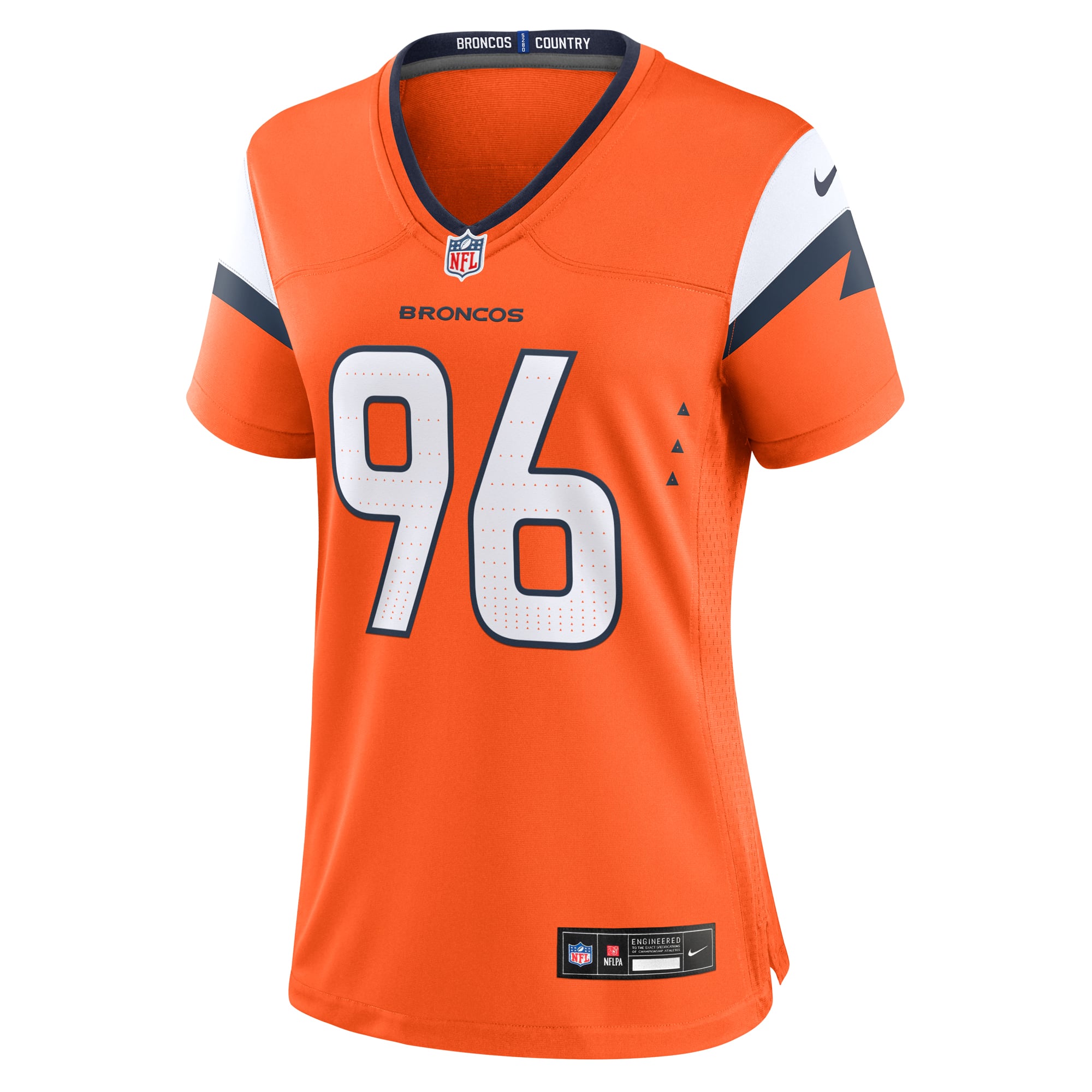 Eyioma Uwazurike Denver Broncos Women's Team Game Jersey - Orange