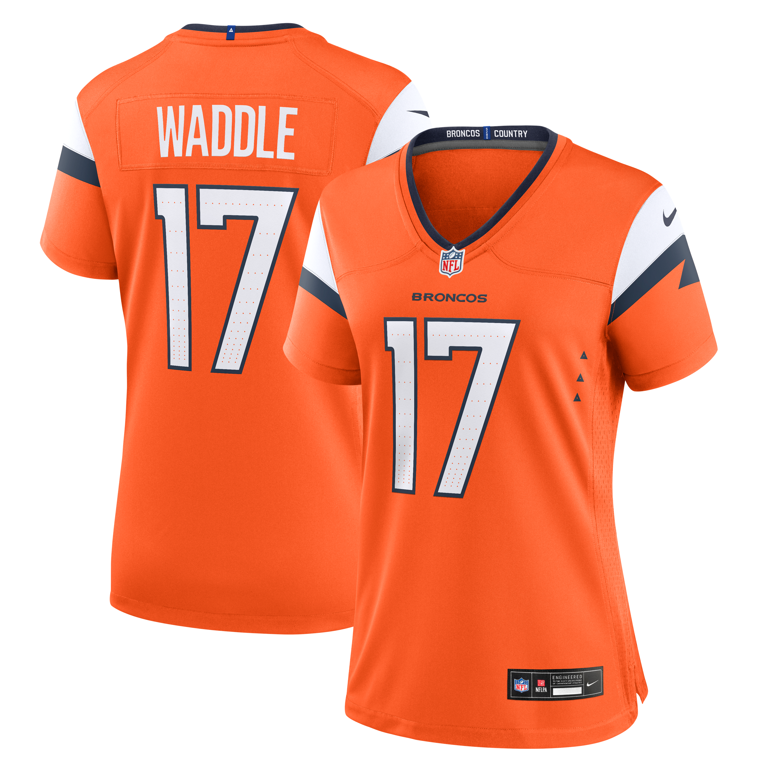 Jaylen Waddle Denver Broncos Women's Game Jersey - Orange