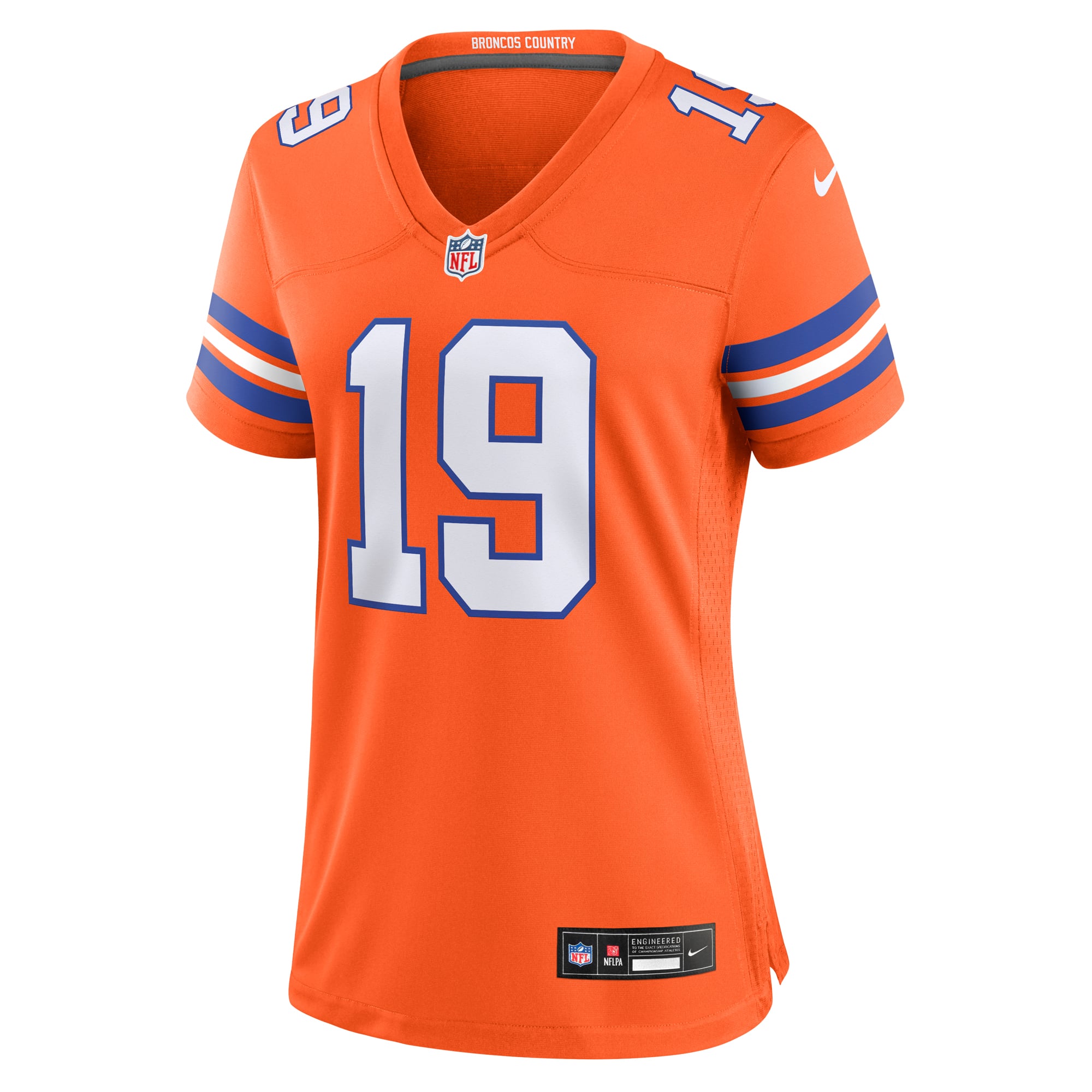 Denver Broncos Women's Player Throwback Game Jersey - Orange