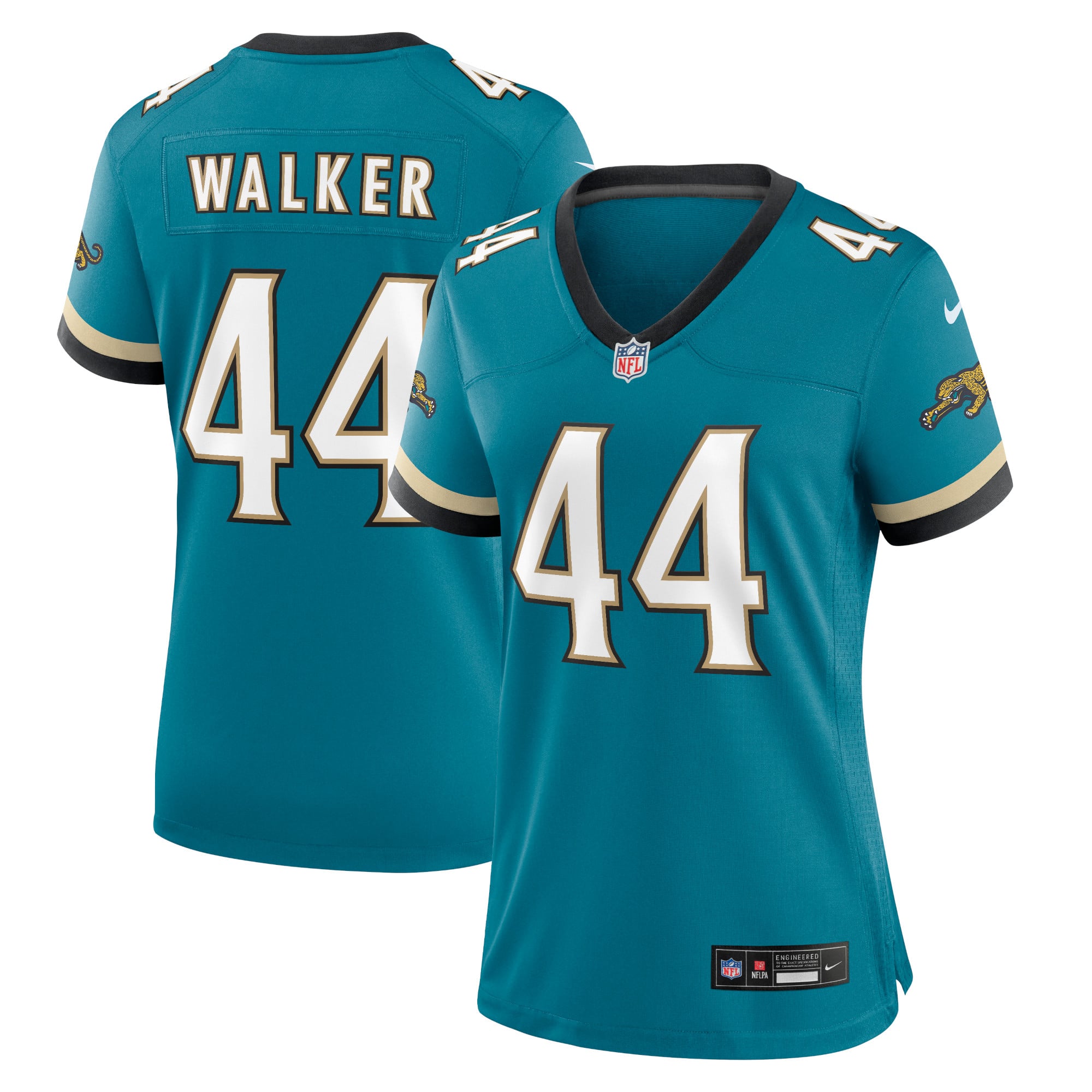 Travon Walker Jacksonville Jaguars Women's Throwback Game Jersey - Teal