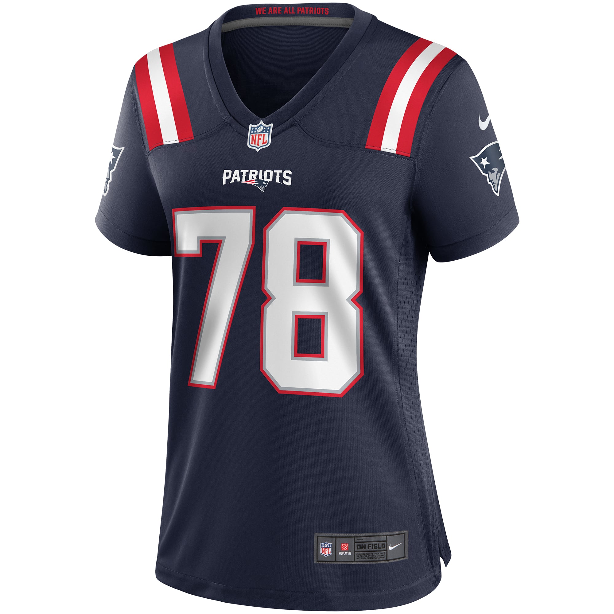 Bruce Armstrong New England Patriots Women's Player Game Jersey - Navy