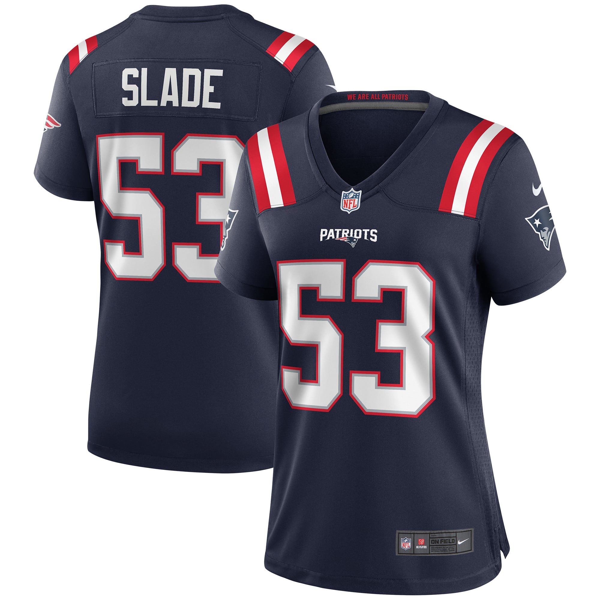 Chris Slade New England Patriots Women's Player Game Jersey - Navy