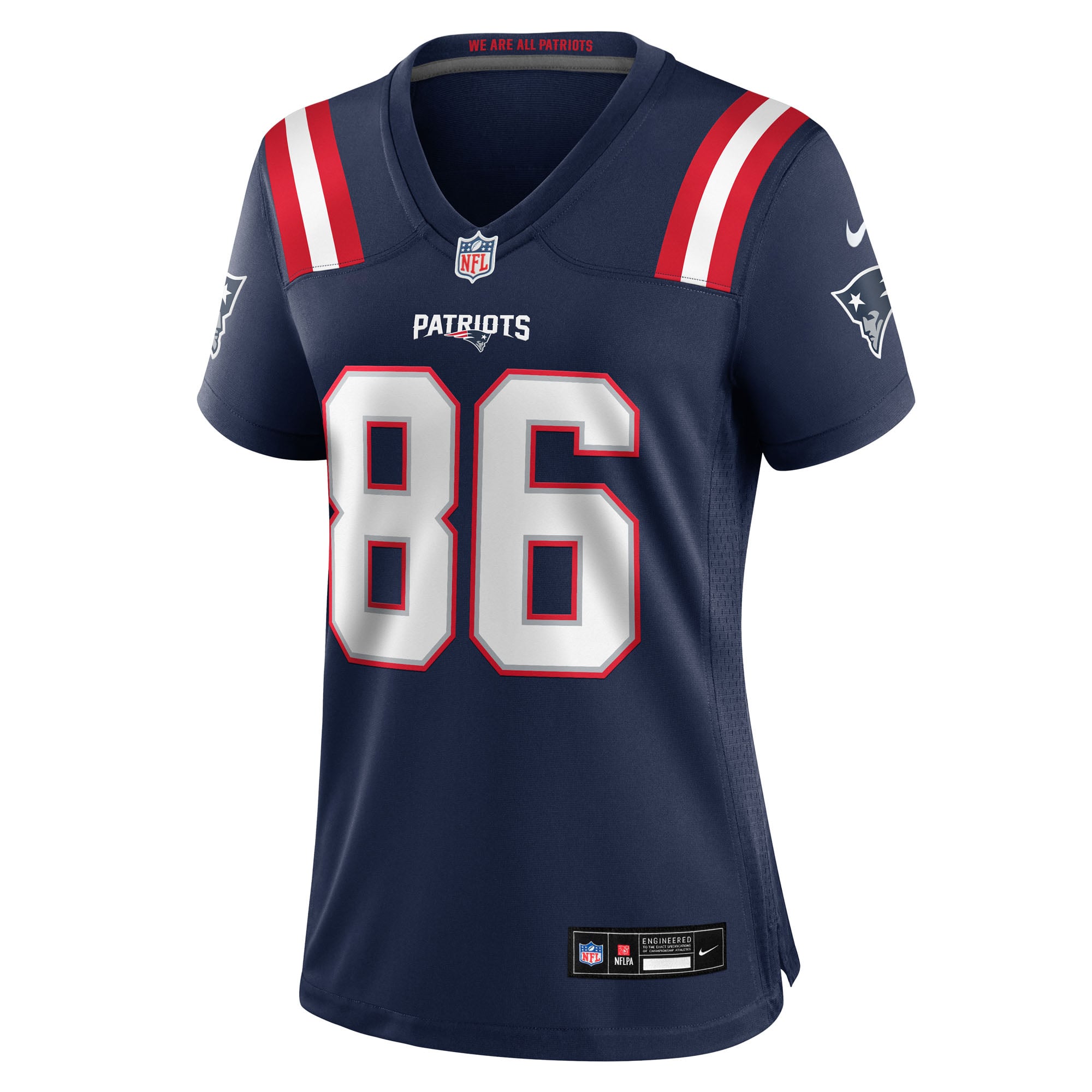 Efton Chism III New England Patriots Women's Team Game Jersey - Navy