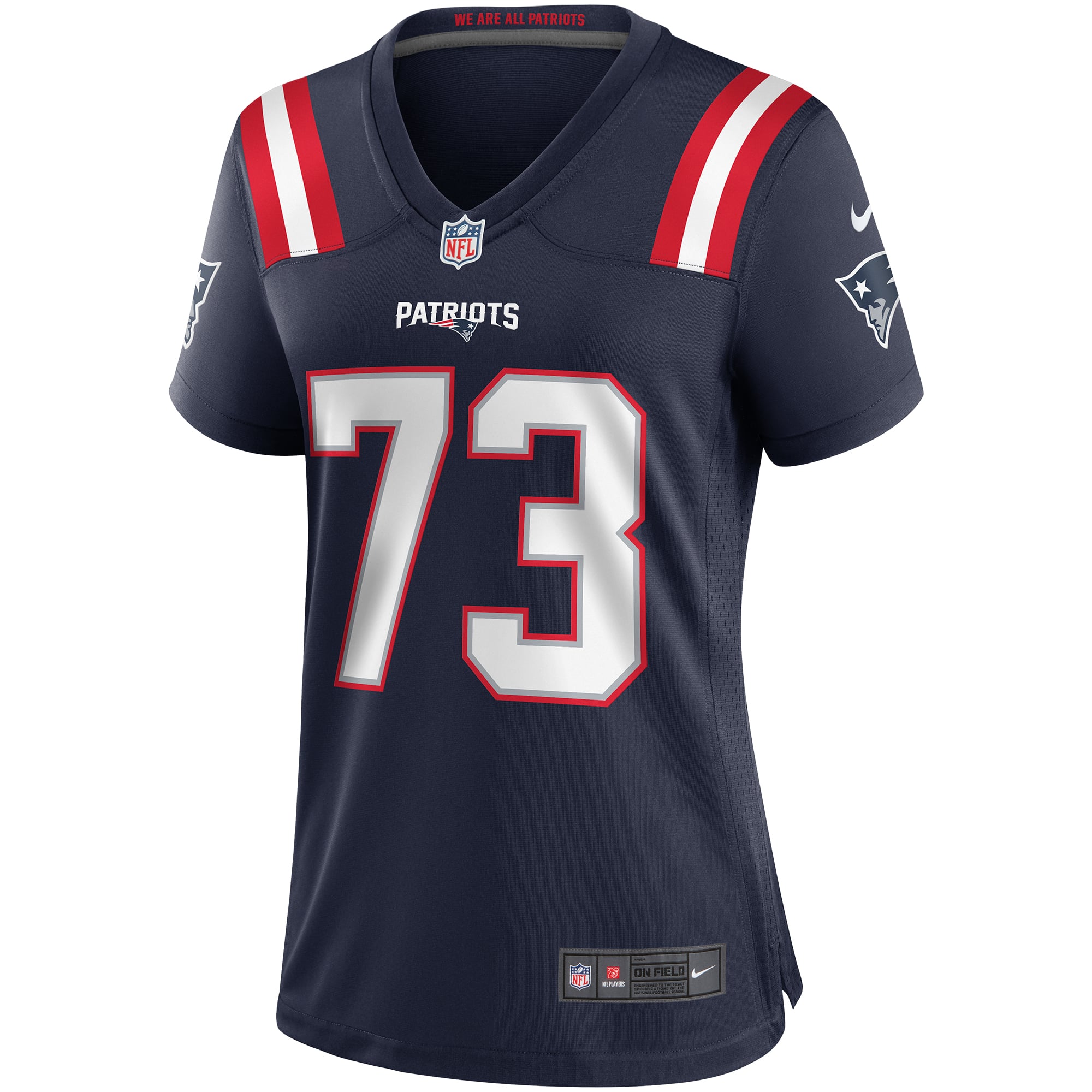 John Hannah New England Patriots Women's Player Game Jersey - Navy