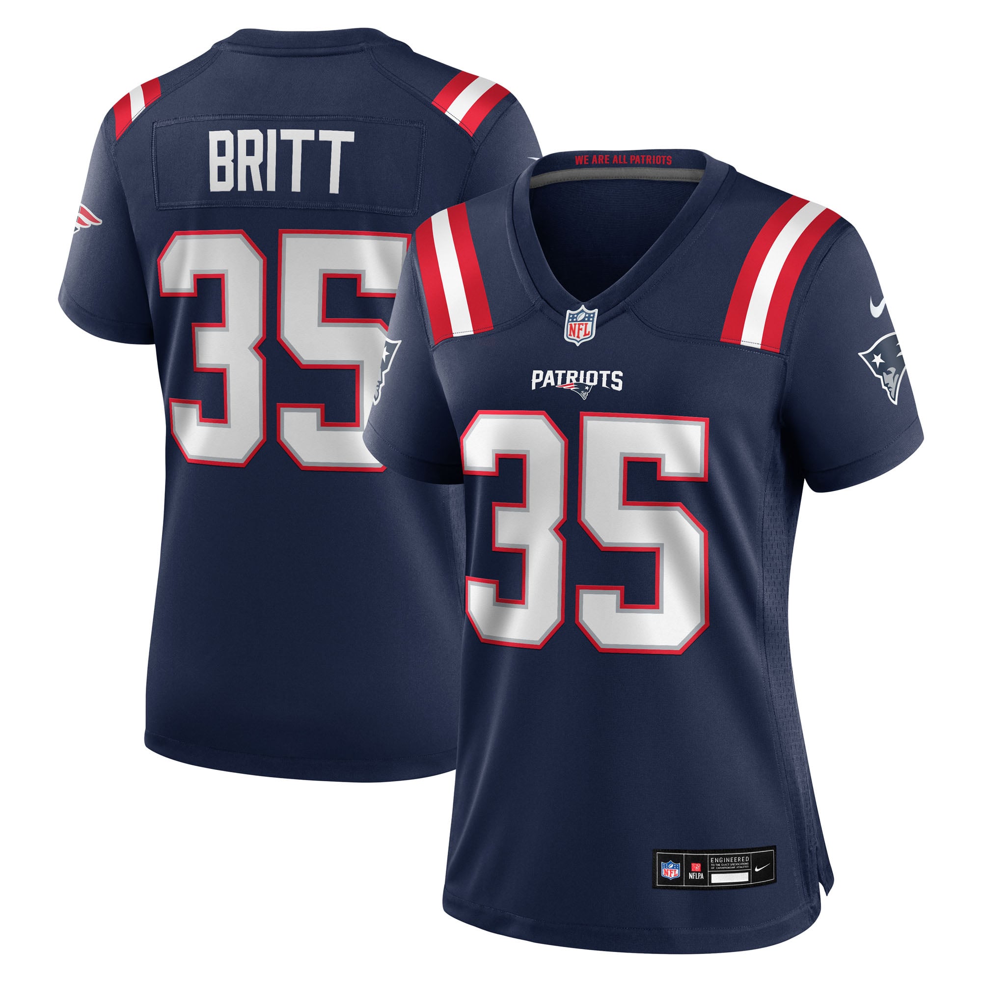 K.J. Britt New England Patriots Women's Team Game Jersey - Navy